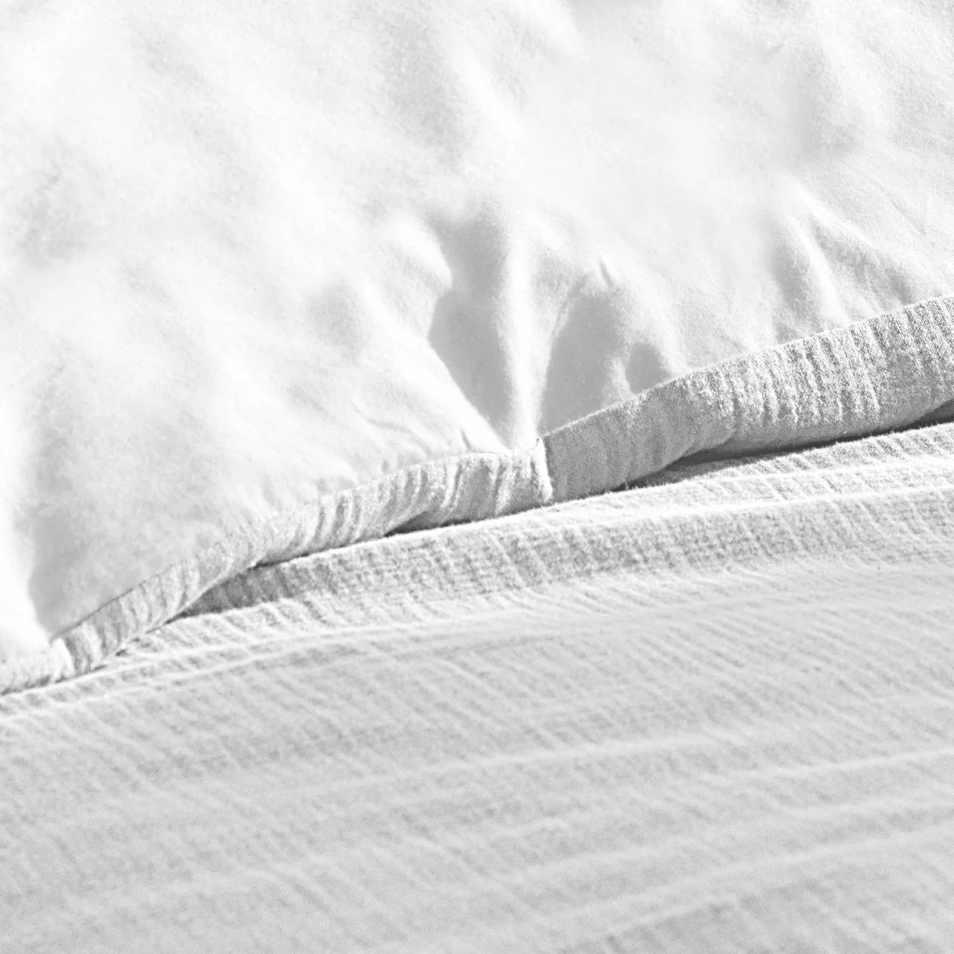 Douceur d'Intérieur, 3-częściowy zestaw 260 x 240 cm podwójna gaza bawełna angelia biała, 100% bawełna twin XL
