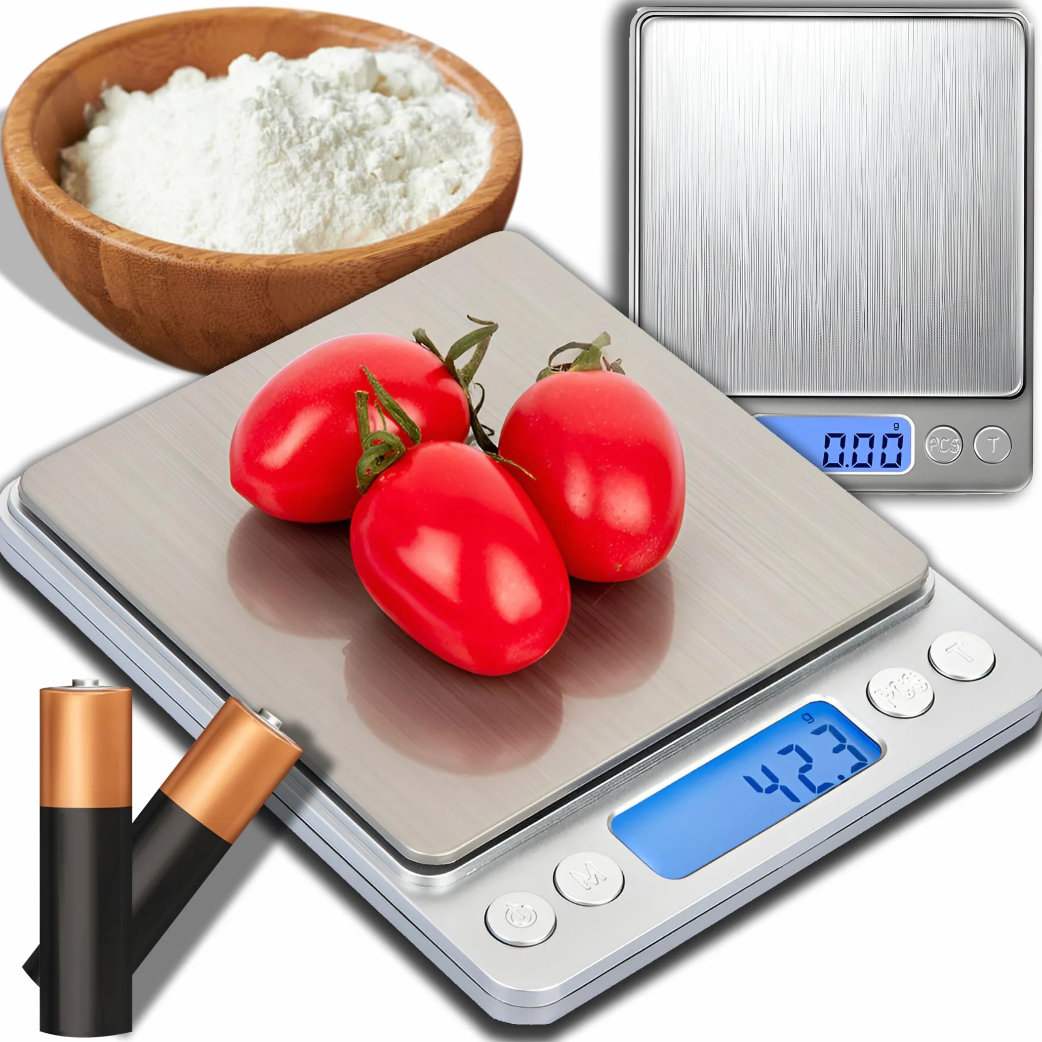 Retoo Cyfrowa Waga Kieszonkowa 200 g/0,01 g z Funkcją Tarowania i Wyświetlaczem LCD, Probiercza, Złota, do Monet, Tabletek, Biżuterii, Srebrna, Mini Kuchenna