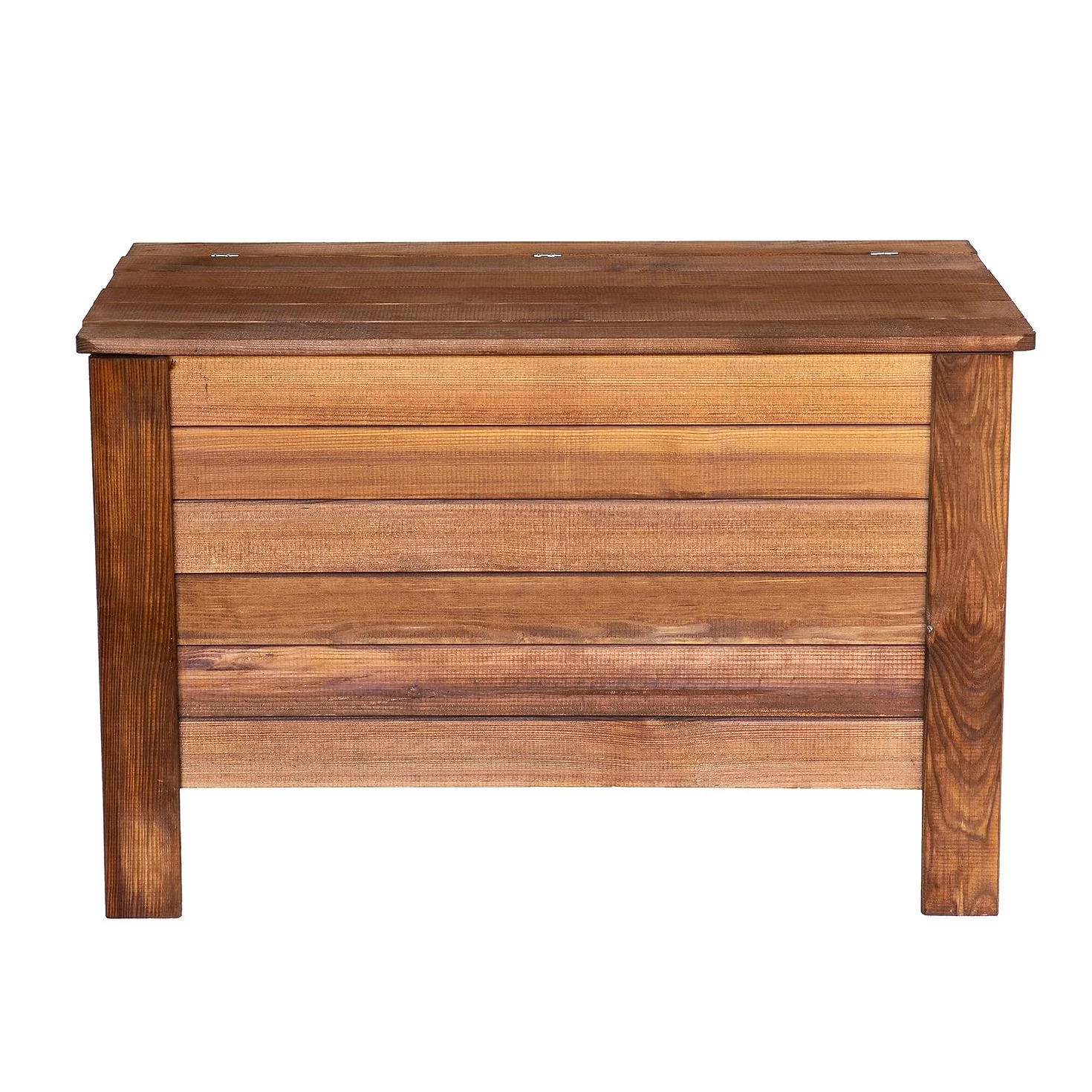 Skrzynia Ogrodowa 80x52x40 cm Brązowa Drewno Sosnowe Lite Przechowywanie Narzędzia Poduszki Wodoodporna Meble Ogrodowe