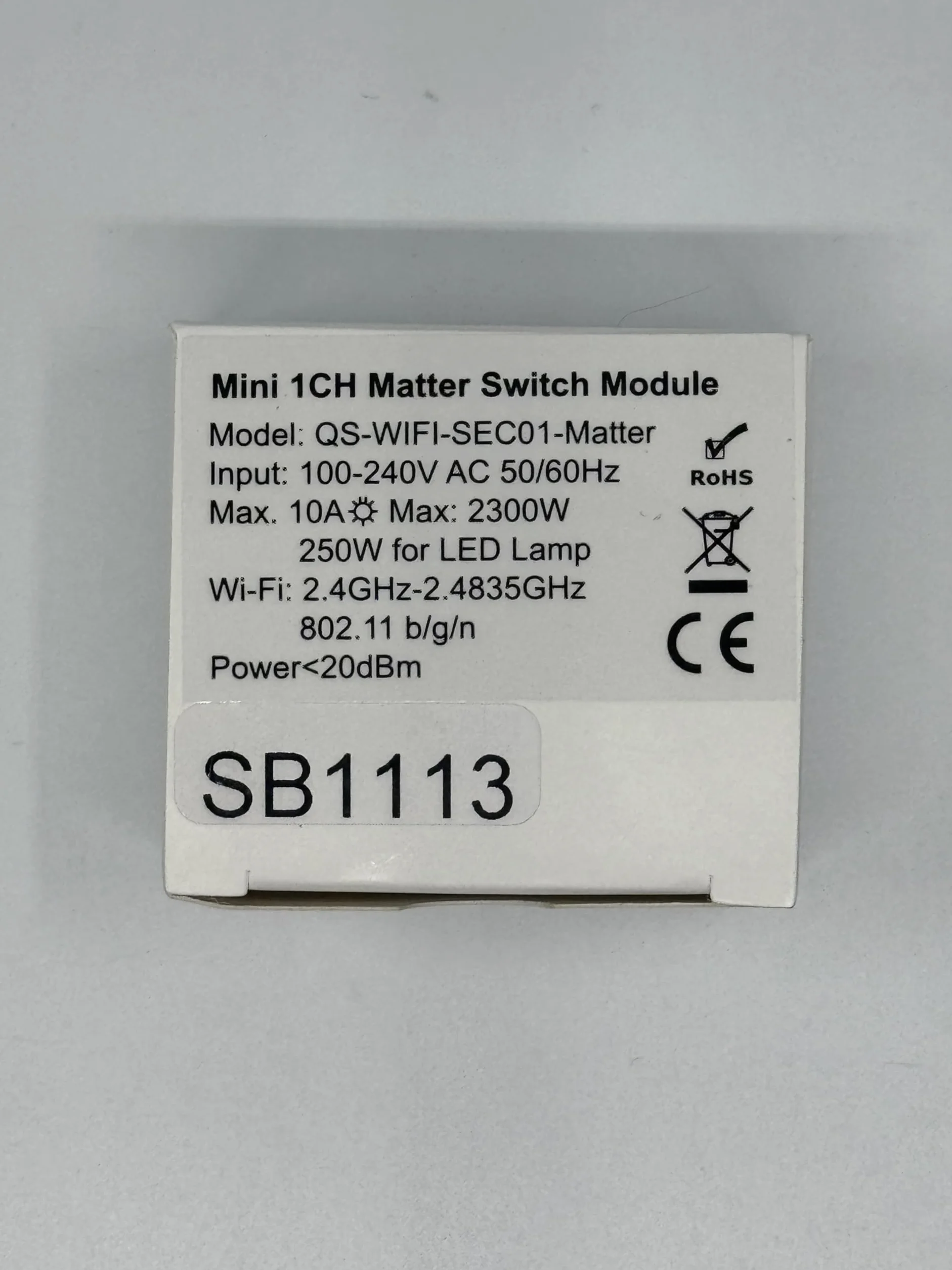 Mini przekaźnik jednokanałowy Matter sterownik dopuszkowy włącznik Homekit