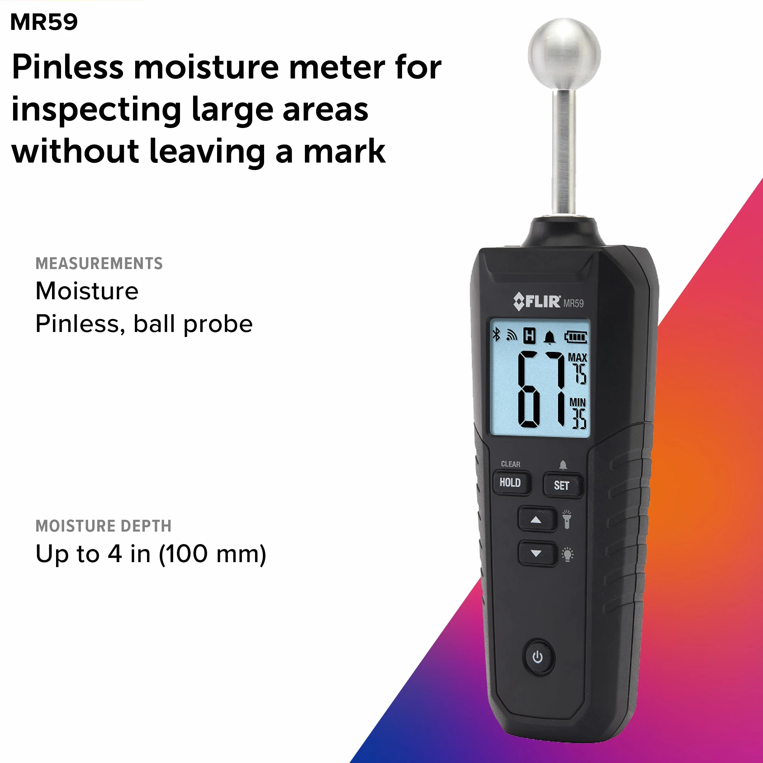 FLIR MR59 Miernik WilgotnośCi Z Sondą Kulową I Bluetooth
