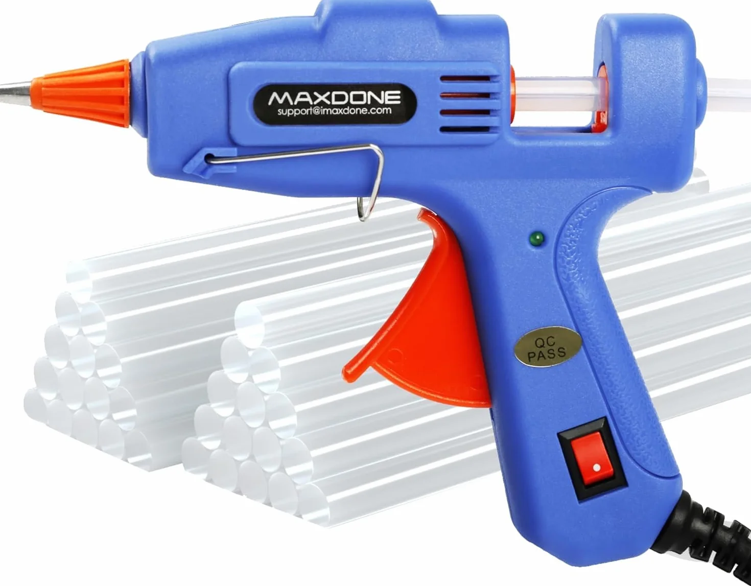 Pistolet na klej na gorący pistolet - pistolet klejowy 20 W 30 szt. 7 mm*130 mm, klej do pistoletu rzemieślniczego, majsterkowania, domu, majsterkowania i biura
