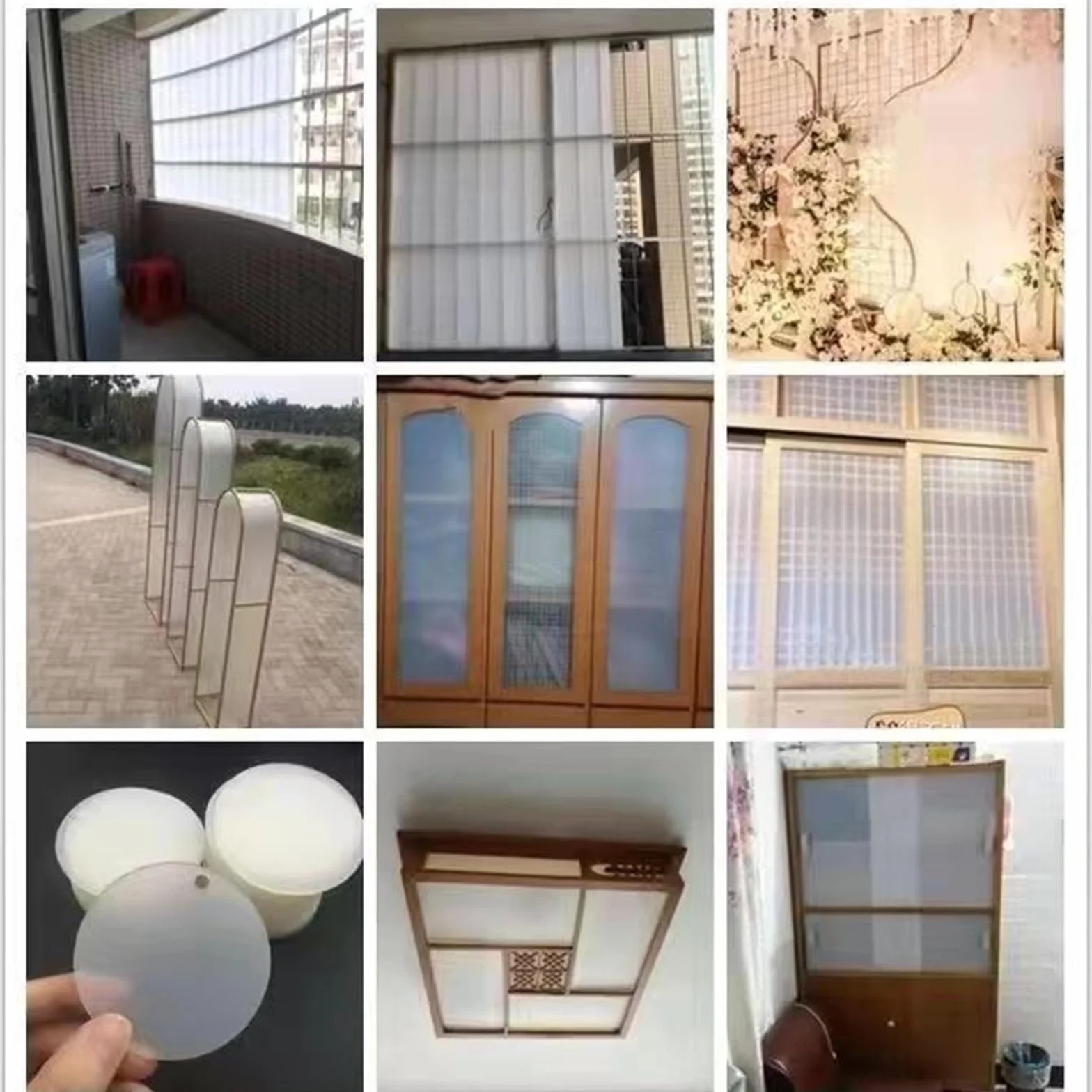 Osłona balkonowa na okno balkonowe, przezroczysta płyta polietylenowa, odporna na promieniowanie UV i warunki atmosferyczne, osłona balkonu, do ogrodu, na taras, łatwa do zginania, z opaskami