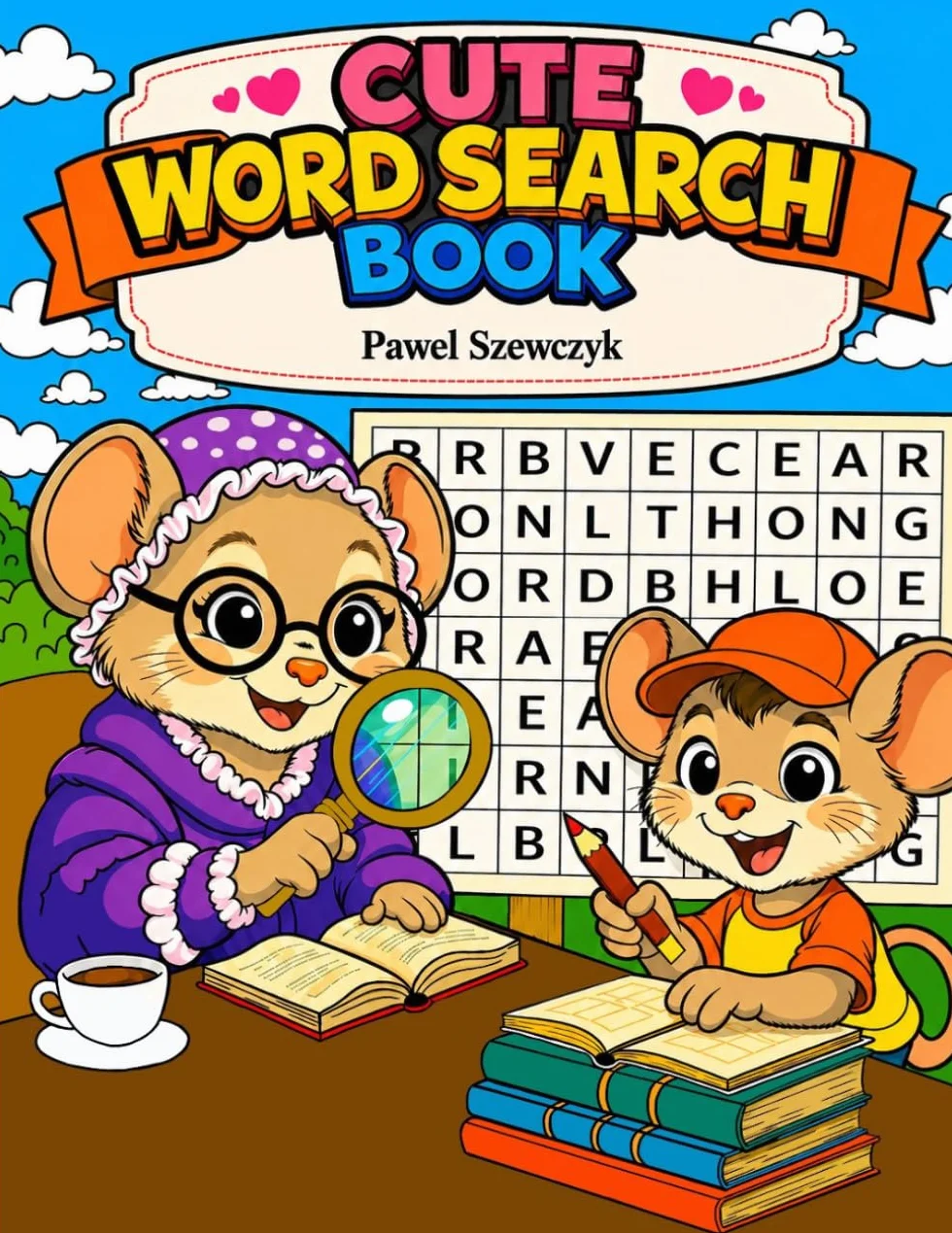 Mouse Adventures Word Search & Coloring Book: A 3-in-1 Word Search, Coloring & Comic Story Book for Kids and Adults – Cozy Mouse Adventures with Grandma Mouse | Volume 1