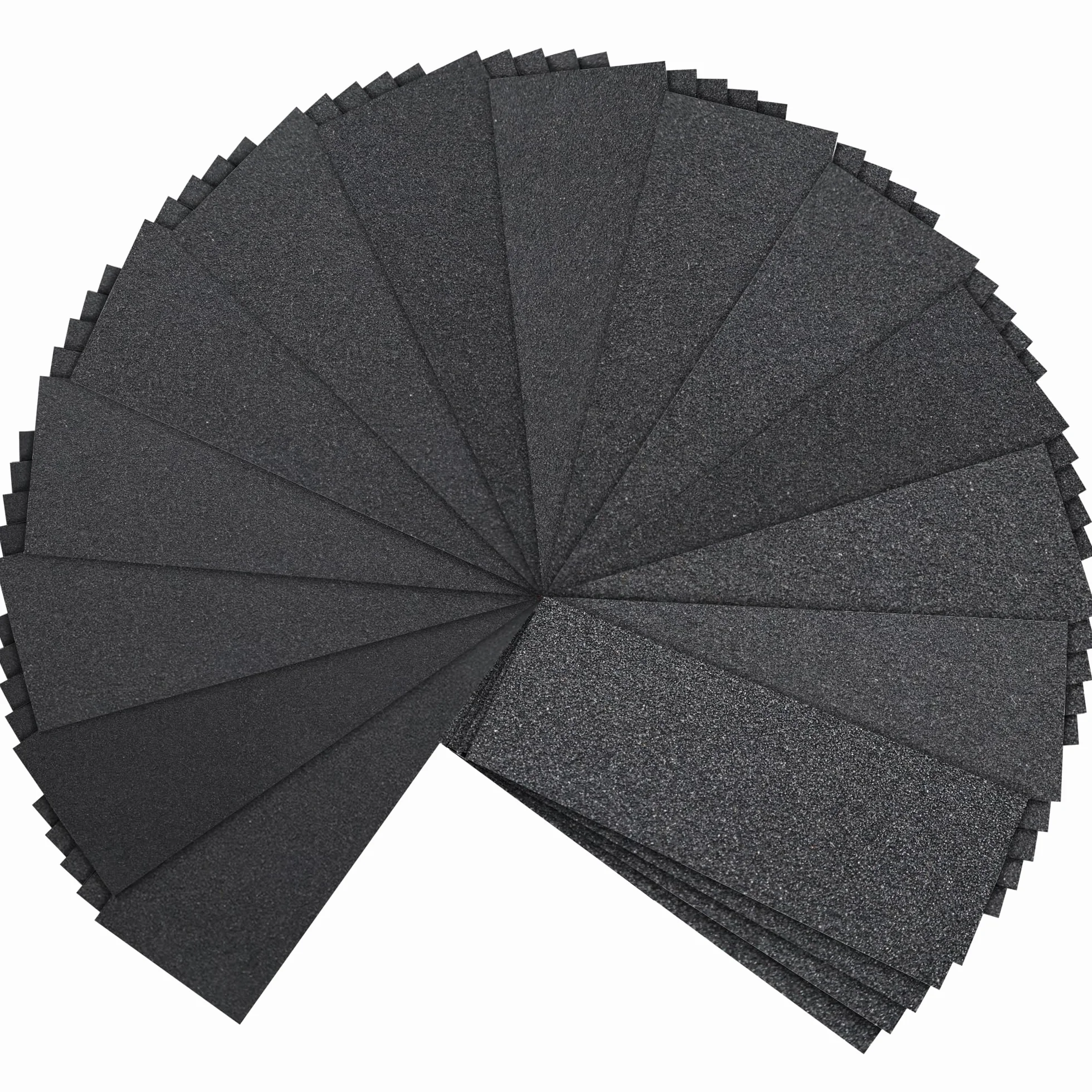 Zestaw 70 arkuszy papieru ściernego, 23 x 9 cm, ziarnistość 120, 150, 180, 240, 320, 400, 600, 800, 1000, 1200, 1500, 2000, 2500, 3000, do polerowania drewna, karoserii samochodów, metalu i ścian