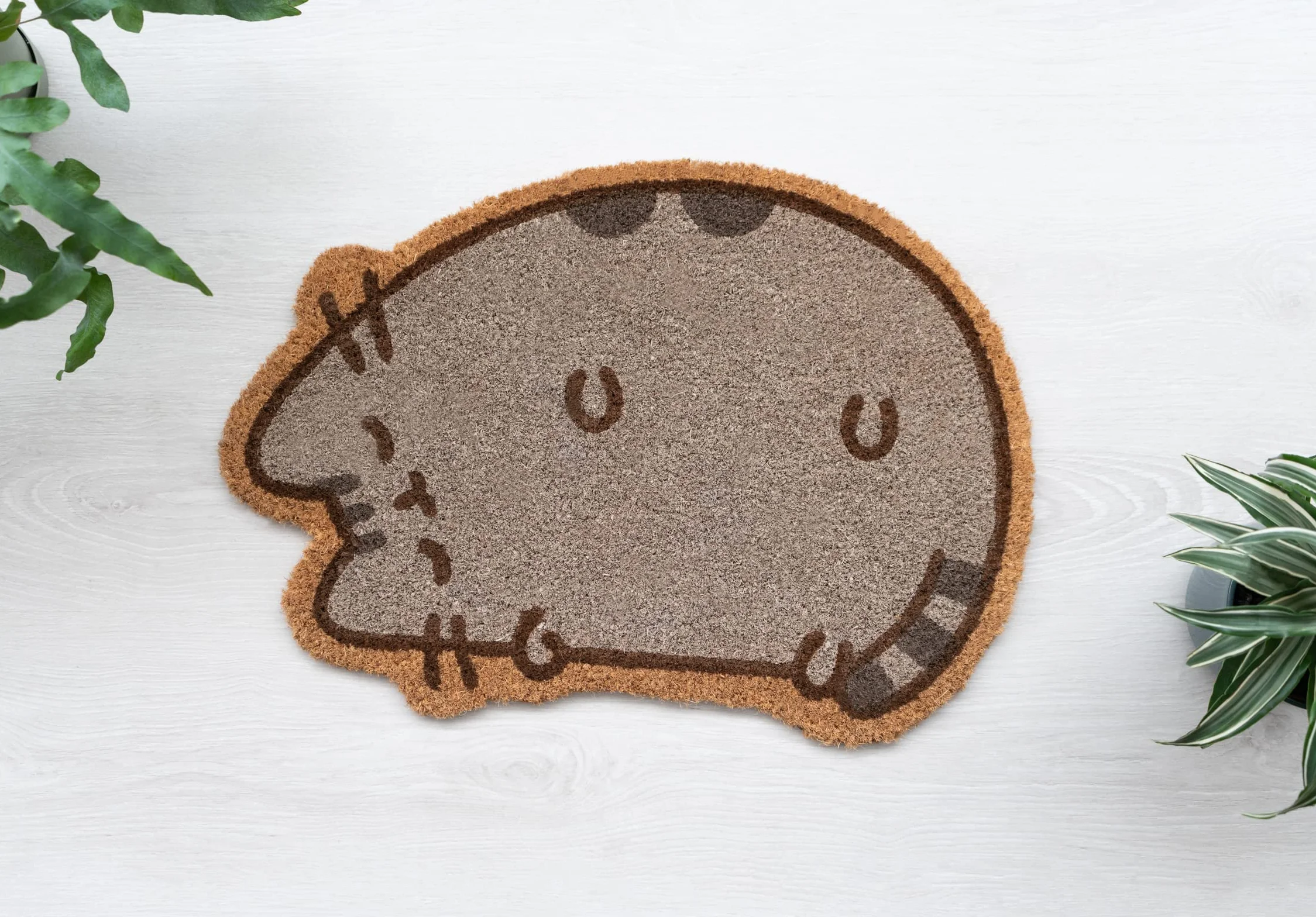 Grupo Erik Pusheen Wycieraczka w Kształcie | 43 x 60 cm | Włókno Kokosowe | 100% Ekologiczna | Do Użytku Wewnętrznego i Zewnętrznego | Prezenty Pusheen
