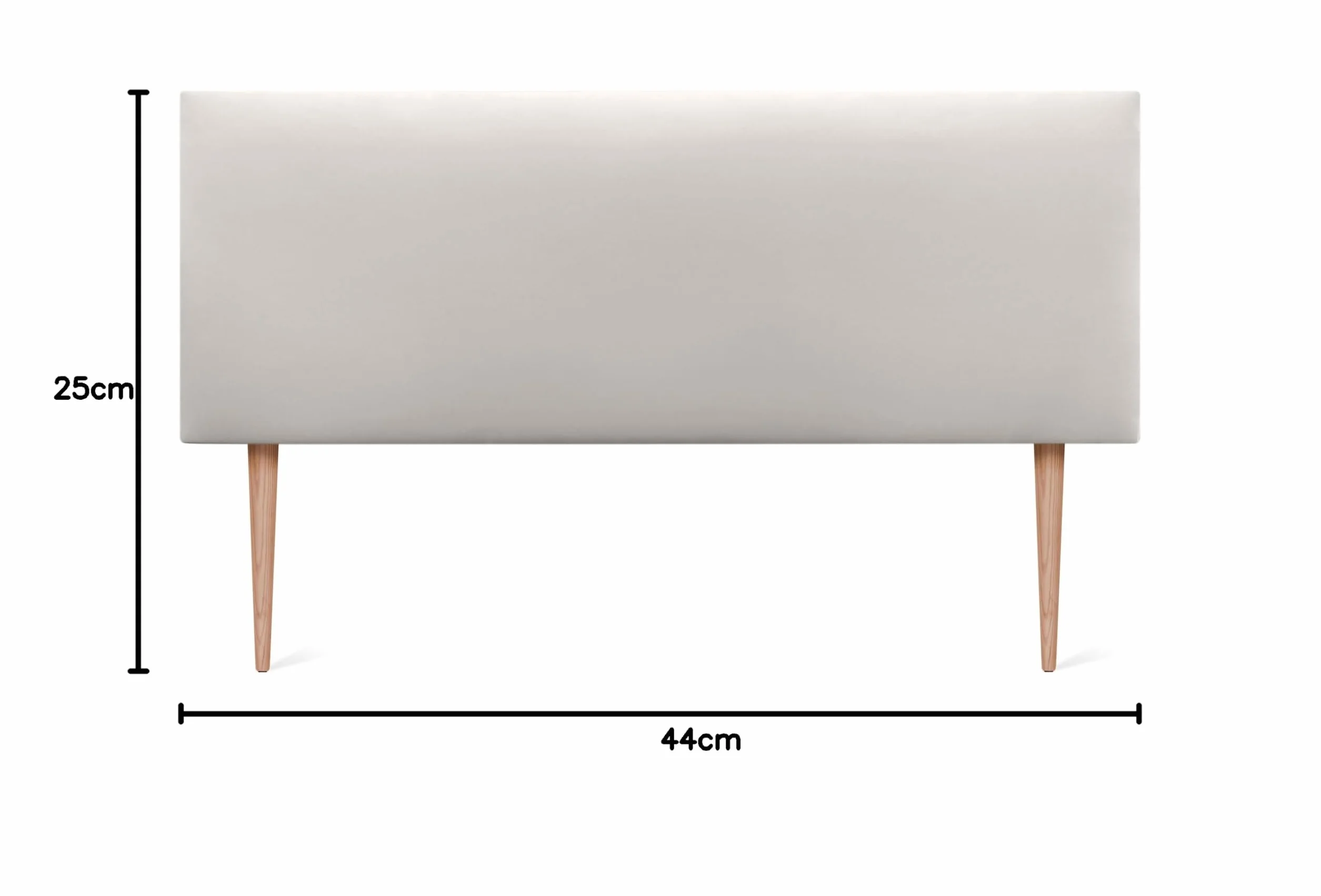 DHOME Zagłówek ze sztucznej skóry lub gładkiej tkaniny AQUALINE z nogami zagłówka tapicerowana głowa luksusowe łóżko (145x105cm z nogami (łóżka 70/80/90), sztuczna skóra biała kość)