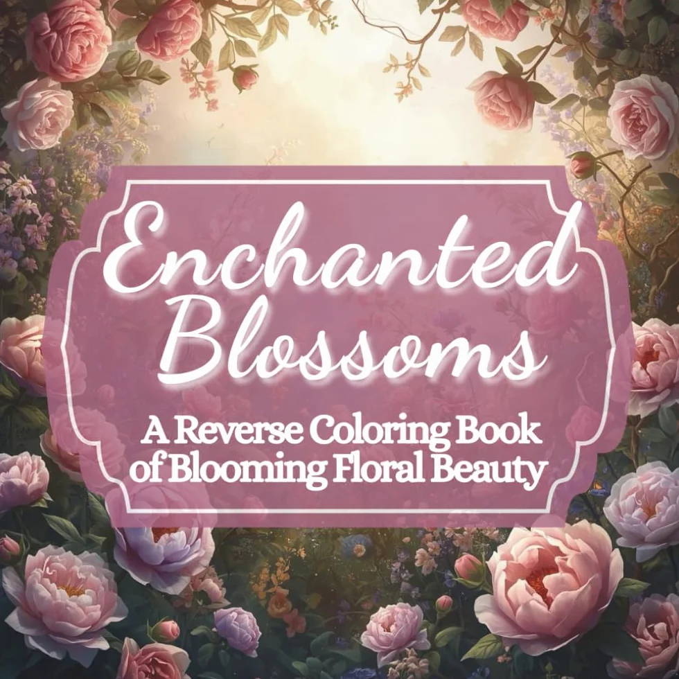 Enchanted Blossoms: A Reverse Coloring Book of Blooming Floral Beauty