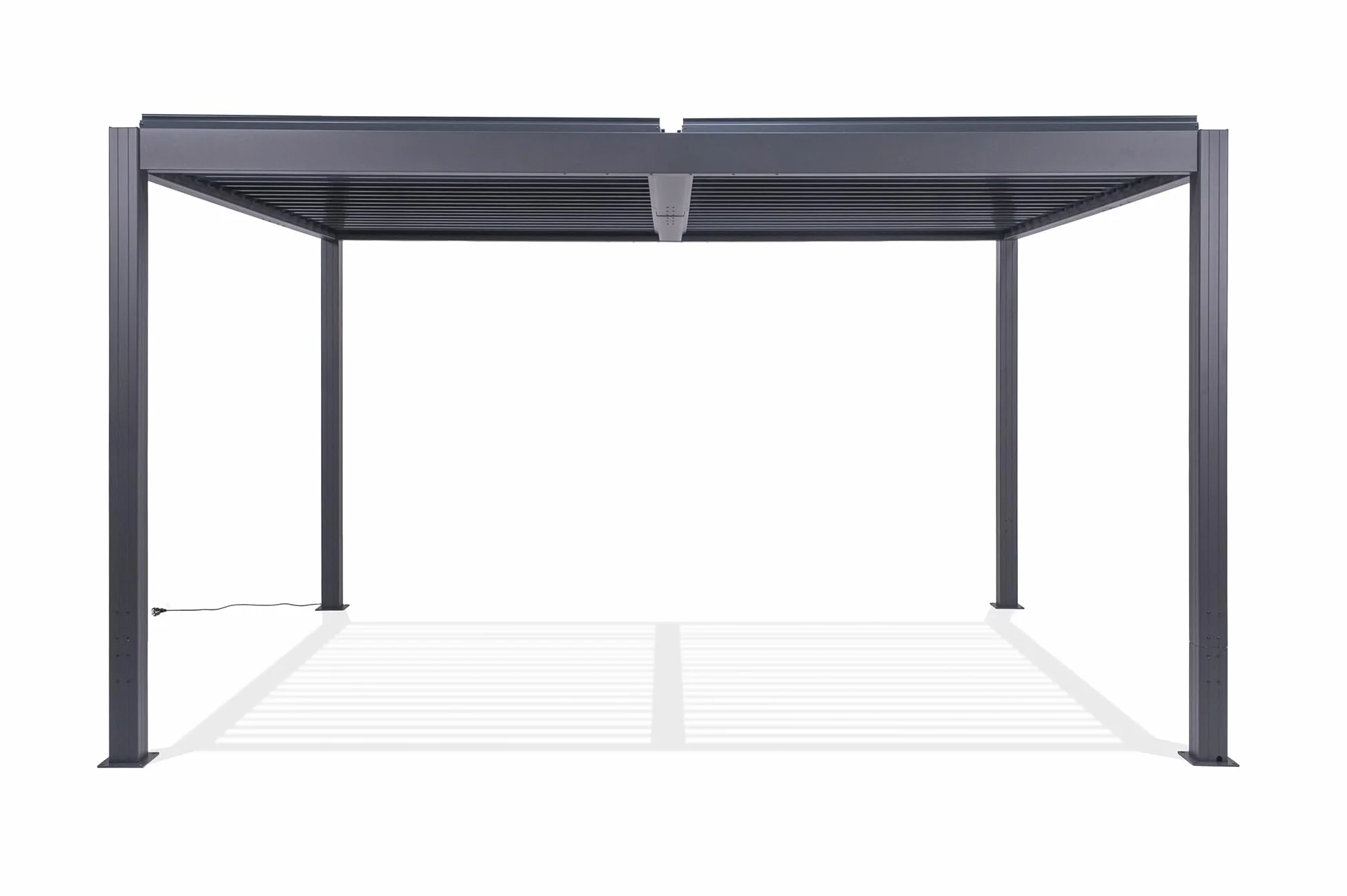 Cazeboo Pergola bioklimatyczna SANTA 4x3m z napędem elektrycznym w kolorze szarym aluminiowym