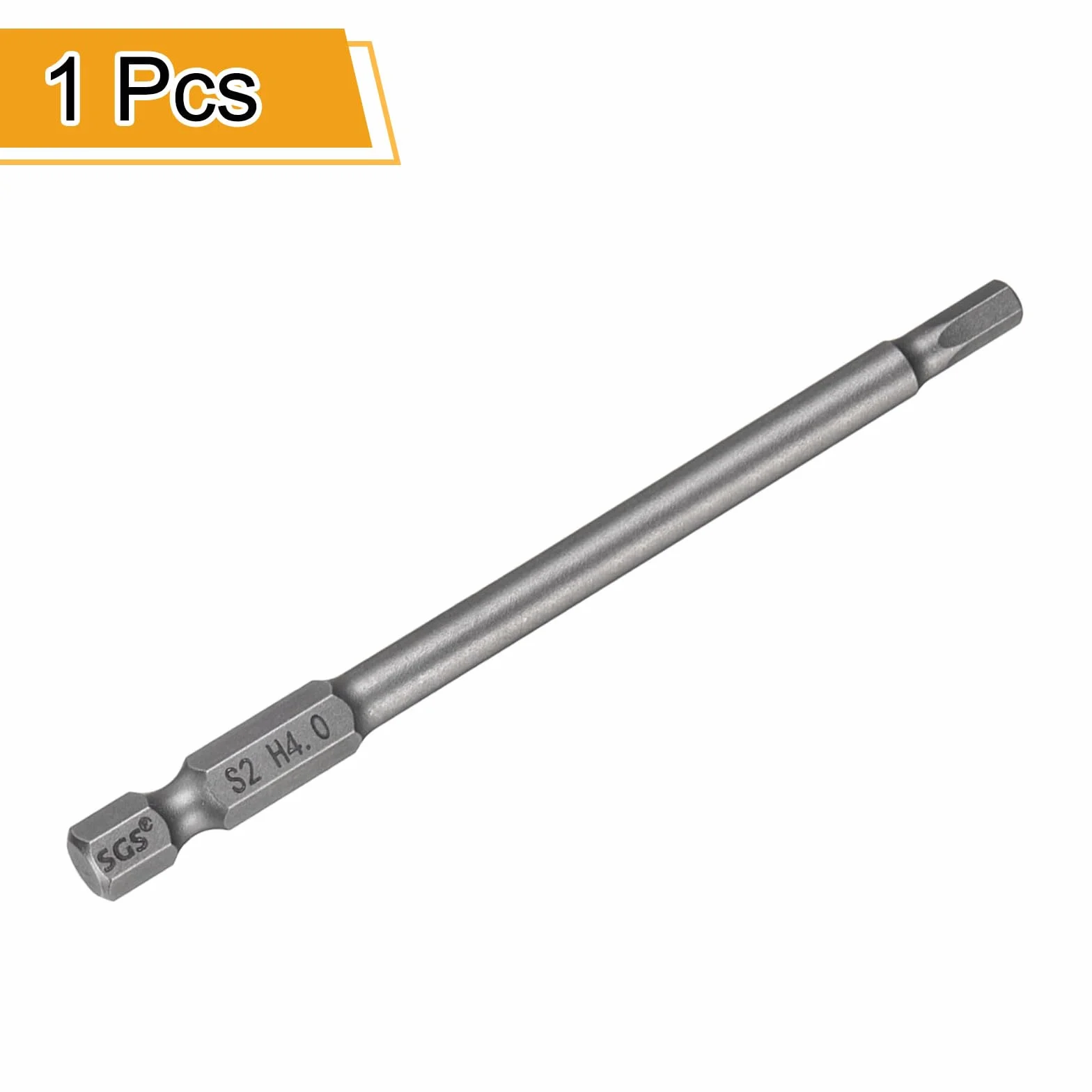 QUARKZMAN H4.0 sześciokątny klucz bitowy 4 mm metryczna płaska końcówka 1/4" trzpień sześciokątny 100 mm (4") długi magnetyczny klucz imbusowy
