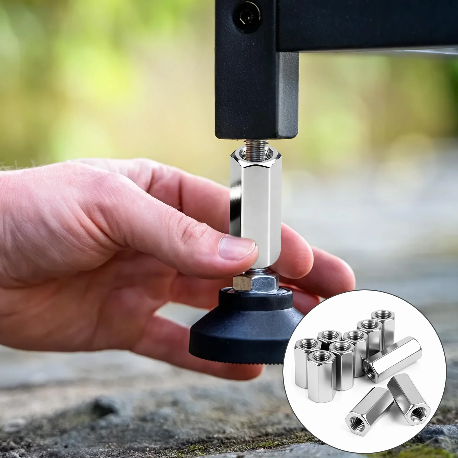 Nakrętki łączące M8 x 30 mm, 10 sztuk, tuleje gwintowane, ocynkowane, sześciokątne, mufy gwintowane, nakrętki dystansowe, nakrętki przedłużające do gospodarstwa domowego, sprzętu biurowego