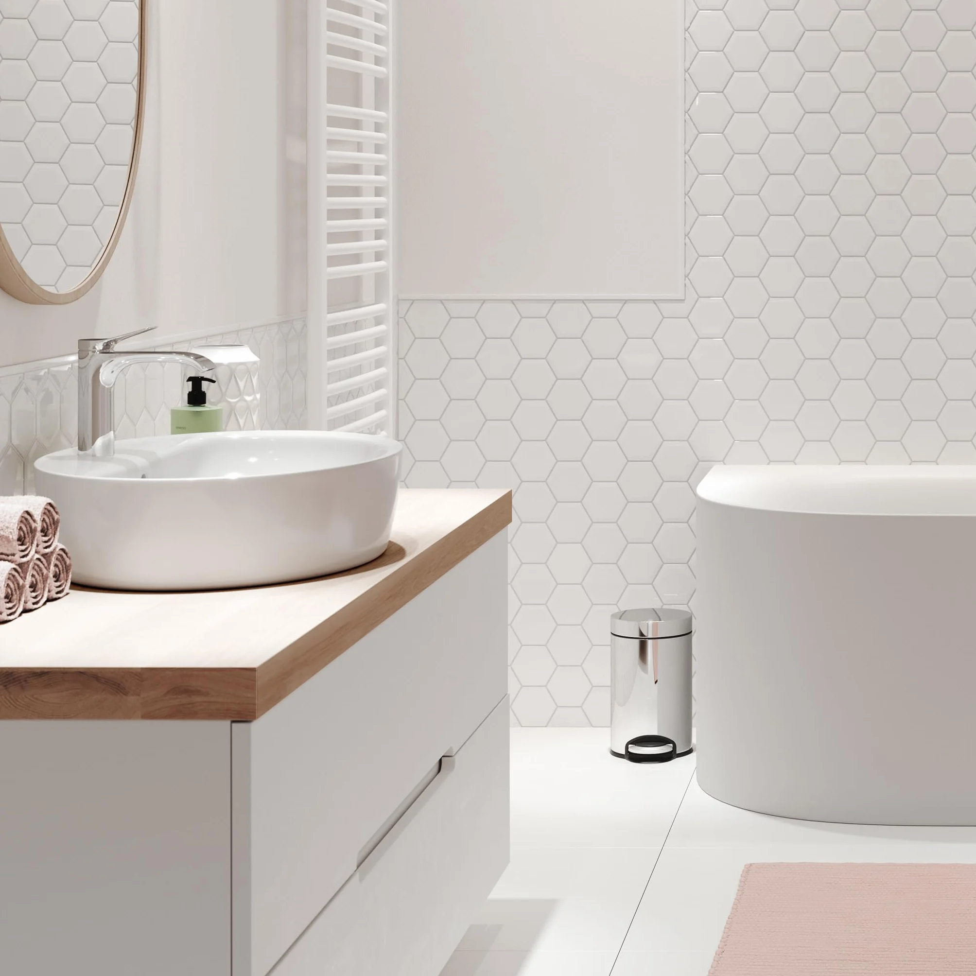 hansgrohe Focus - jednouchwytowa bateria umywalkowa z zestawem odpływowym klik-klak, kran łazienkowy z wylewką 94 mm, oszczędność wody (EcoSmart), chrom, 31607000