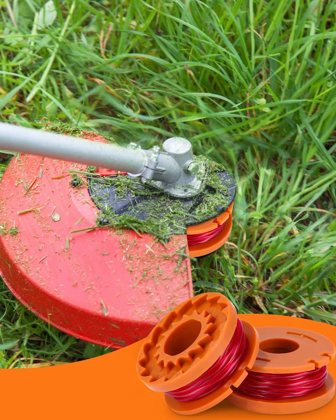10 sztuk żyłek do podkaszarki do trawy Worx 20 V i 2 nasadki do podkaszarki, model szpulki WA0010, szpula do podkaszarki do trawy, kompatybilna z WG163