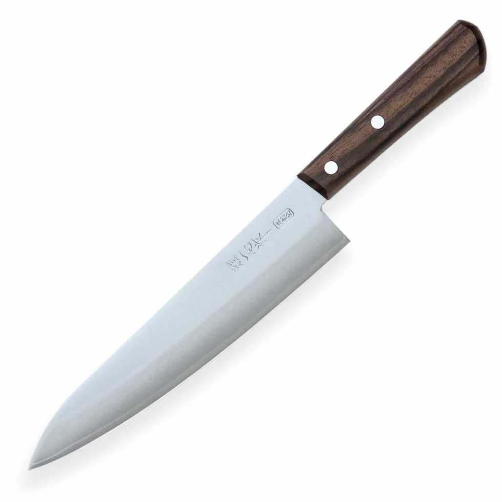 Kanetsugu Gyuto nóż japoński AUS-8 stal wysokowęglowa ostrze 210 mm uchwyt drewno różane