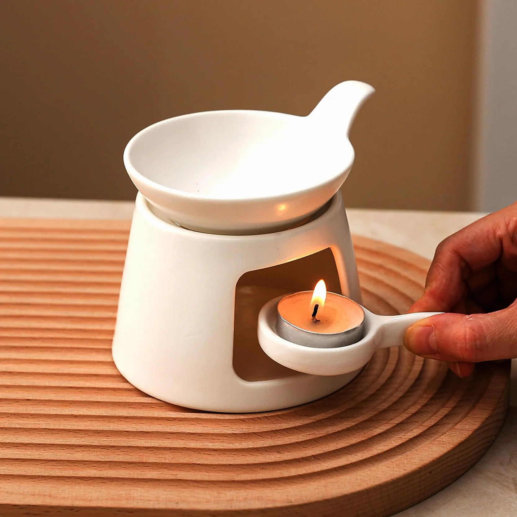 Ceramiczne palniki do topienia wosku białe, podgrzewacz wosku do świec typu tea light, palnik olejków eterycznych, palnik woskowy do świec, lampa dyfuzor zapachowy do jogi aromaterapii do