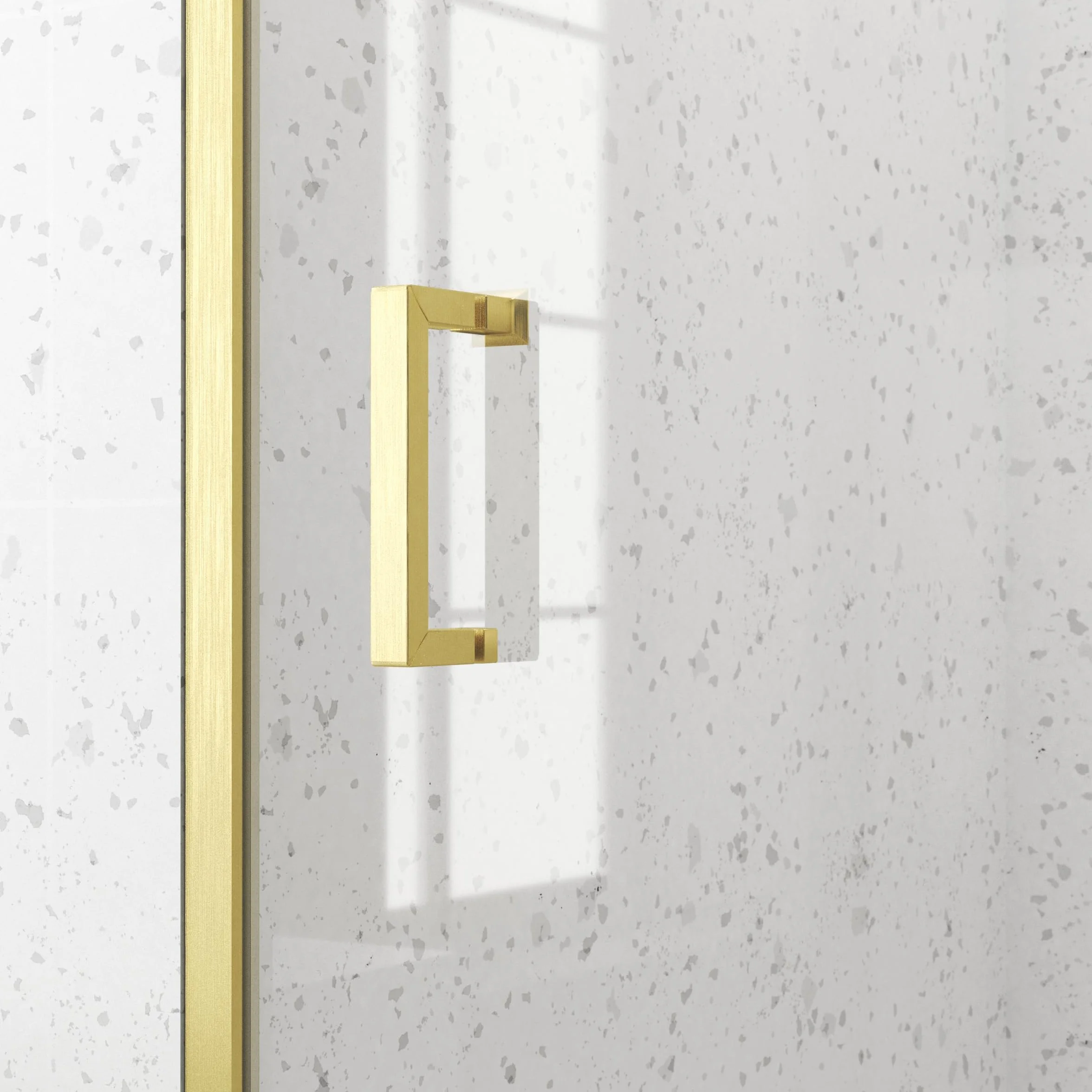 Marwell Drzwi prysznicowe Golden Stage 120 x 200 cm – drzwi przesuwne ze ścianką prysznicową ze szkła hartowanego o grubości 6 mm – szerokość otworu 49 cm – z wysokiej jakości złotymi profilami