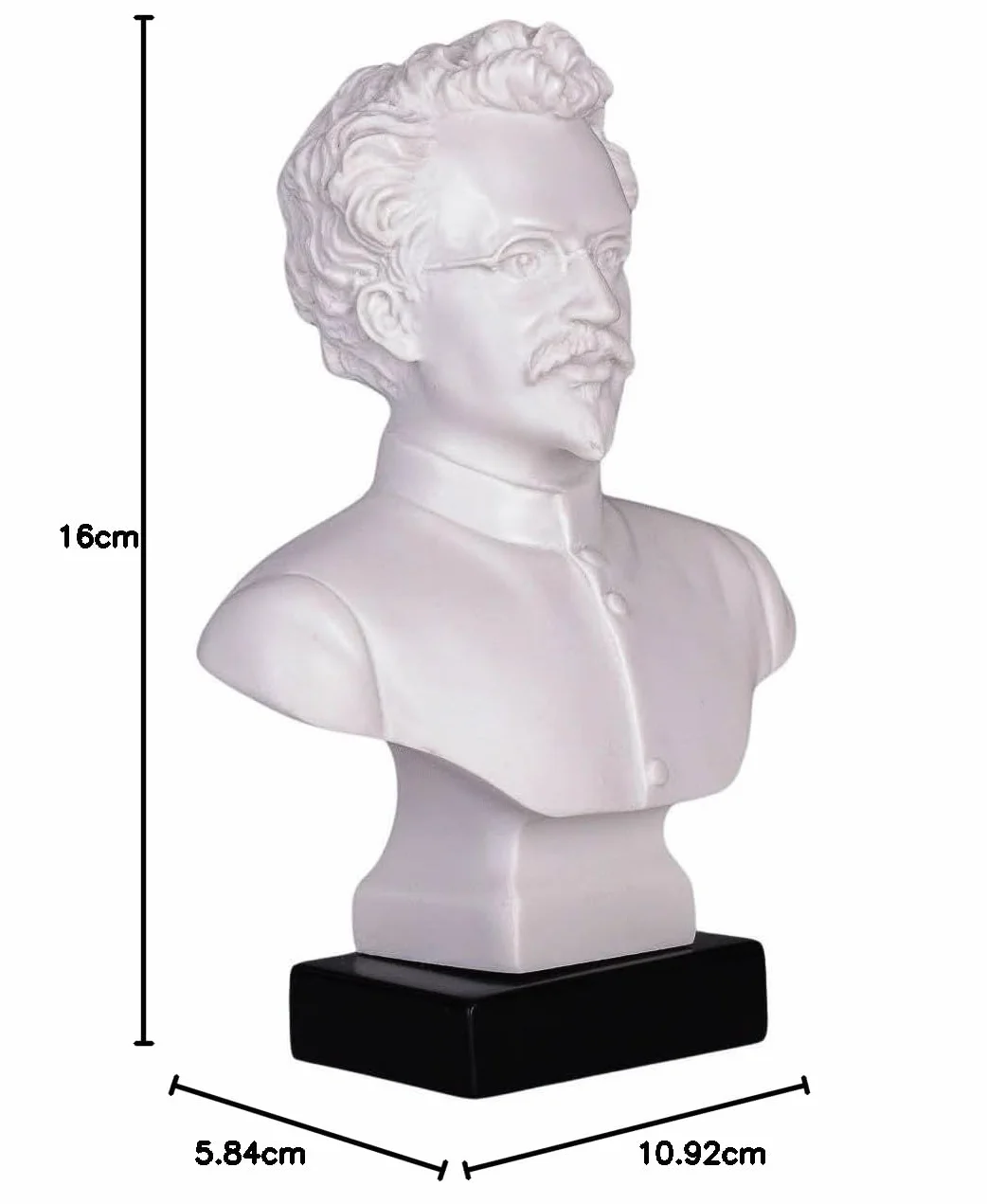 Radziecki rosyjski ZSRR komunistyczny Leon Trocki marmurowy popiersie statuetka rzeźba 16 cm