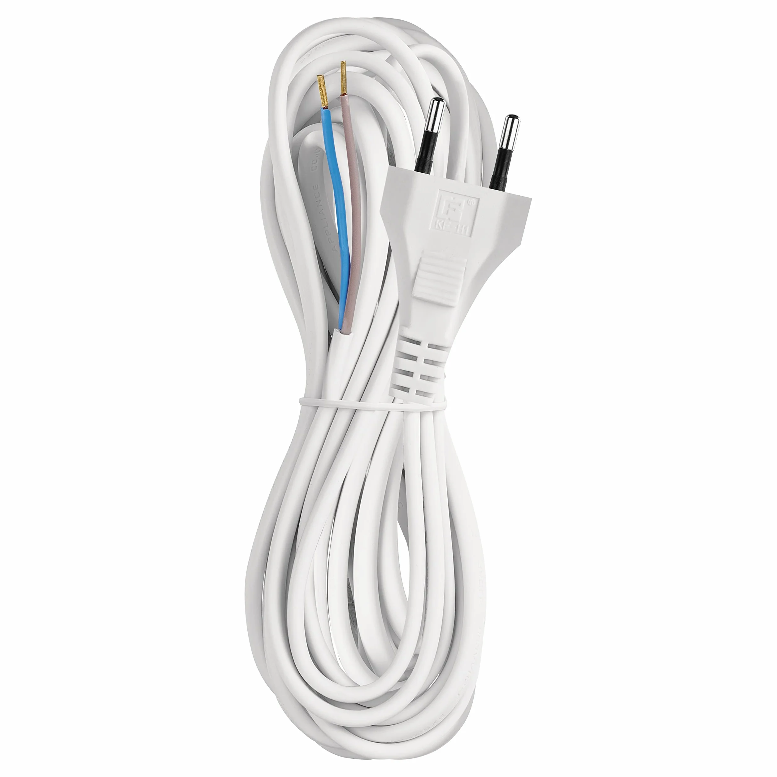 EMOS Przewód zasilający Euro 5 m, kabel sieciowy, kabel połączeniowy do urządzeń gospodarstwa domowego z wtyczką euro, 2 x 0,75 mm, H03VVH2-F, kabel z tworzywa sztucznego, biały