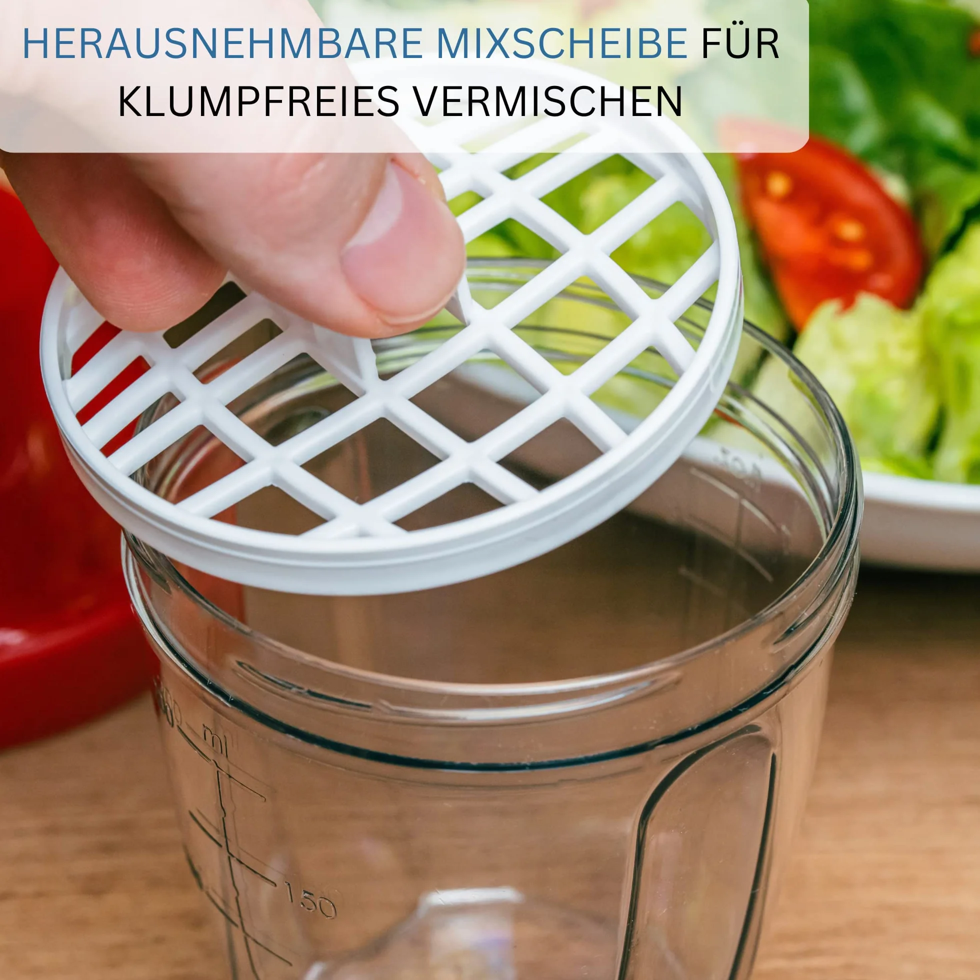 Westmark Kubek do miksowania i shaker z wyjmowaną nakładką mieszającą, Pojemność: 0,25 l, Wysokość: 12,8 cm, Tworzywo sztuczne, BPA-free, Mix-Ei, Kolor: Przezroczysty/Zielony, 3089227A