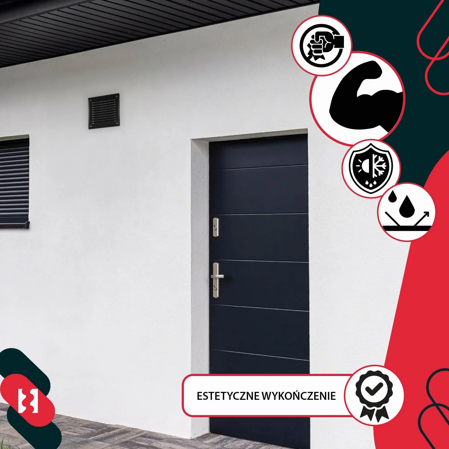 KOTARBAU® Kratka Wentylacyjna - 165 X 165 MM - Wentylacja z Siatką - Stal - Metalowa - Czarna
