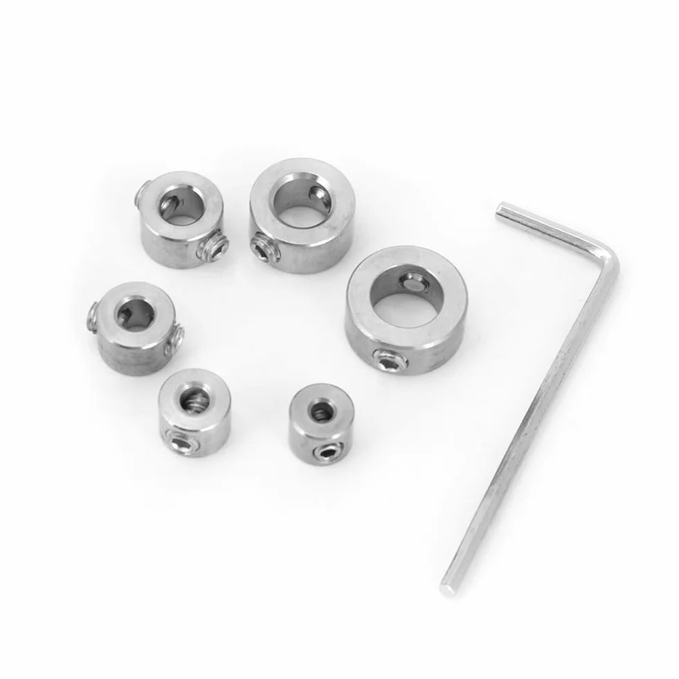 Pierścień Ograniczający Wiercenie 6 szt. Ogranicznik Głębokości Wiercenia, 3-10 Mm Ogranicznik Głębokości Wiercenia ze Stali Nierdzewnej Zestaw Kołnierzy Ogranicznik Głębokości