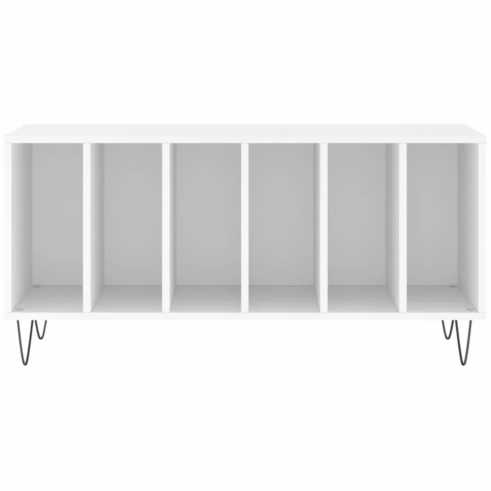 ShGaxin Szafka dyskowa Sklejka biała 100x38x48 cm, półka CD, gramofon, szafka na płyty, szafka winylowa, szafka gramofonowa - 831748