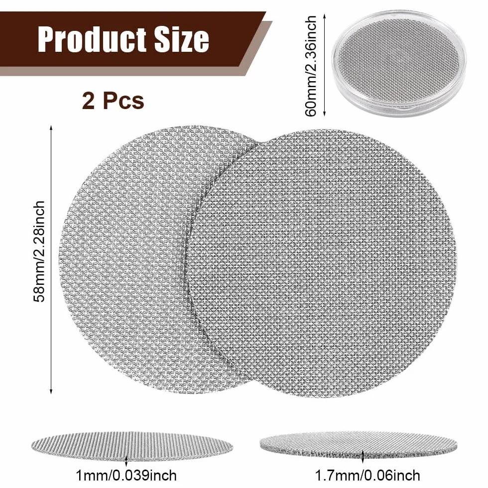 Stal nierdzewna Espresso Puck Screen 58 mm 150 μm filtr sitko do ekstrakcji