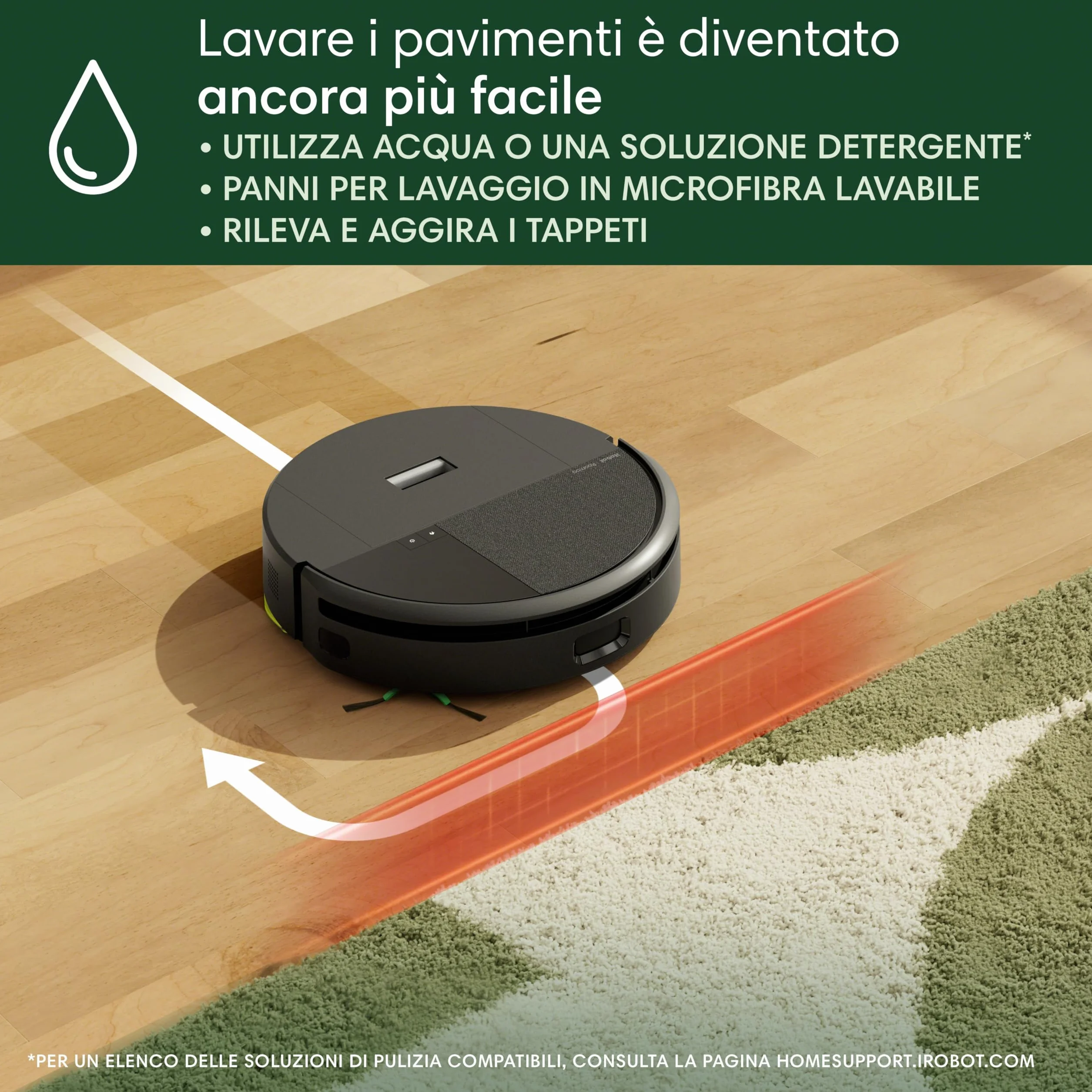 iRobot Roomba 205 DustCompactor Combo Robot - Automatycznie zagęszcza zanieczyszczenia wewnątrz robota do 60 dni - Clearview LiDAR - 7KPa - Ładuje i wznawia pracę - SmartScrub - Czarny