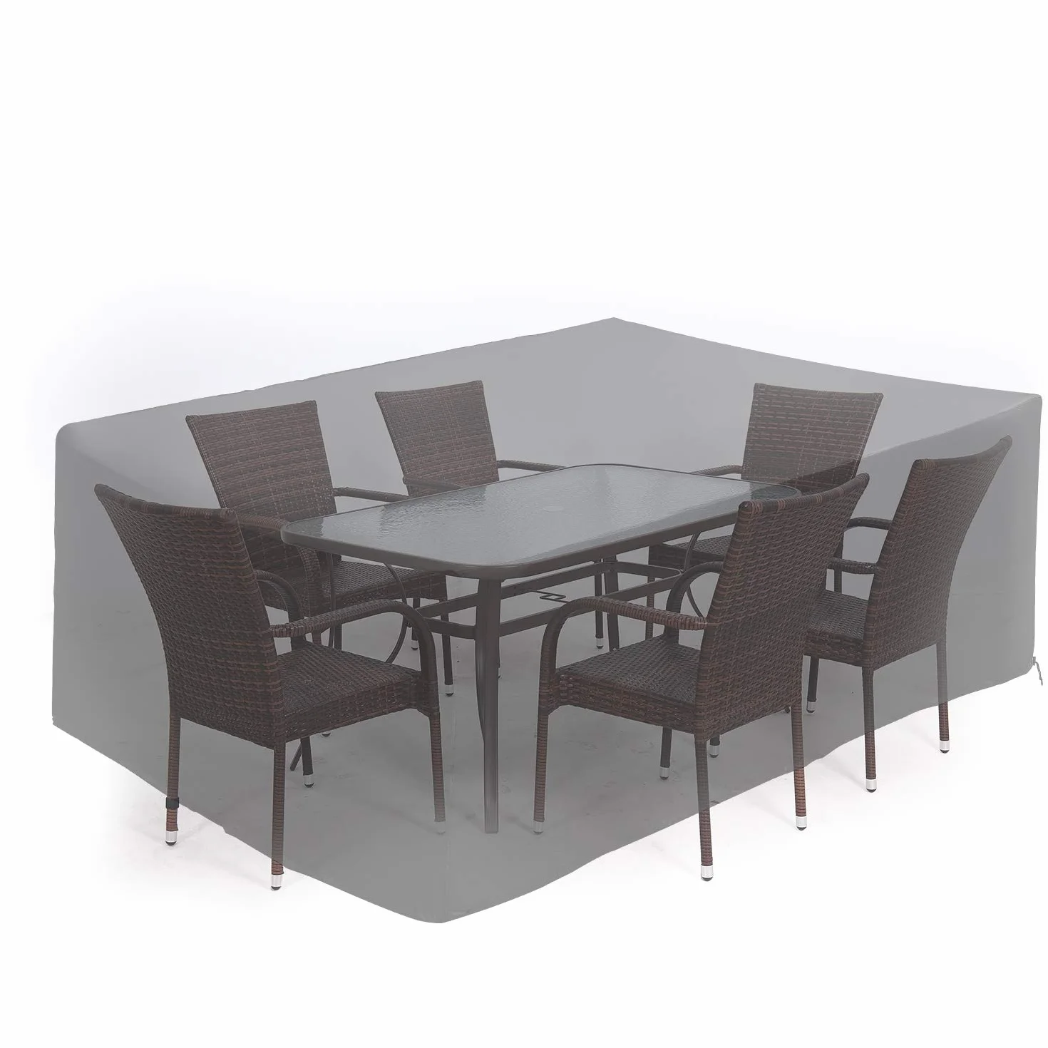 B.PRIME – pokrowiec na stoły i meble ogrodowe – 300 x 250 x 90 cm – wodoodporny, przepuszczający powietrze i stabilny wobec UV – powłoka ochronna premium z materiału poliestrowego Oxford 210D