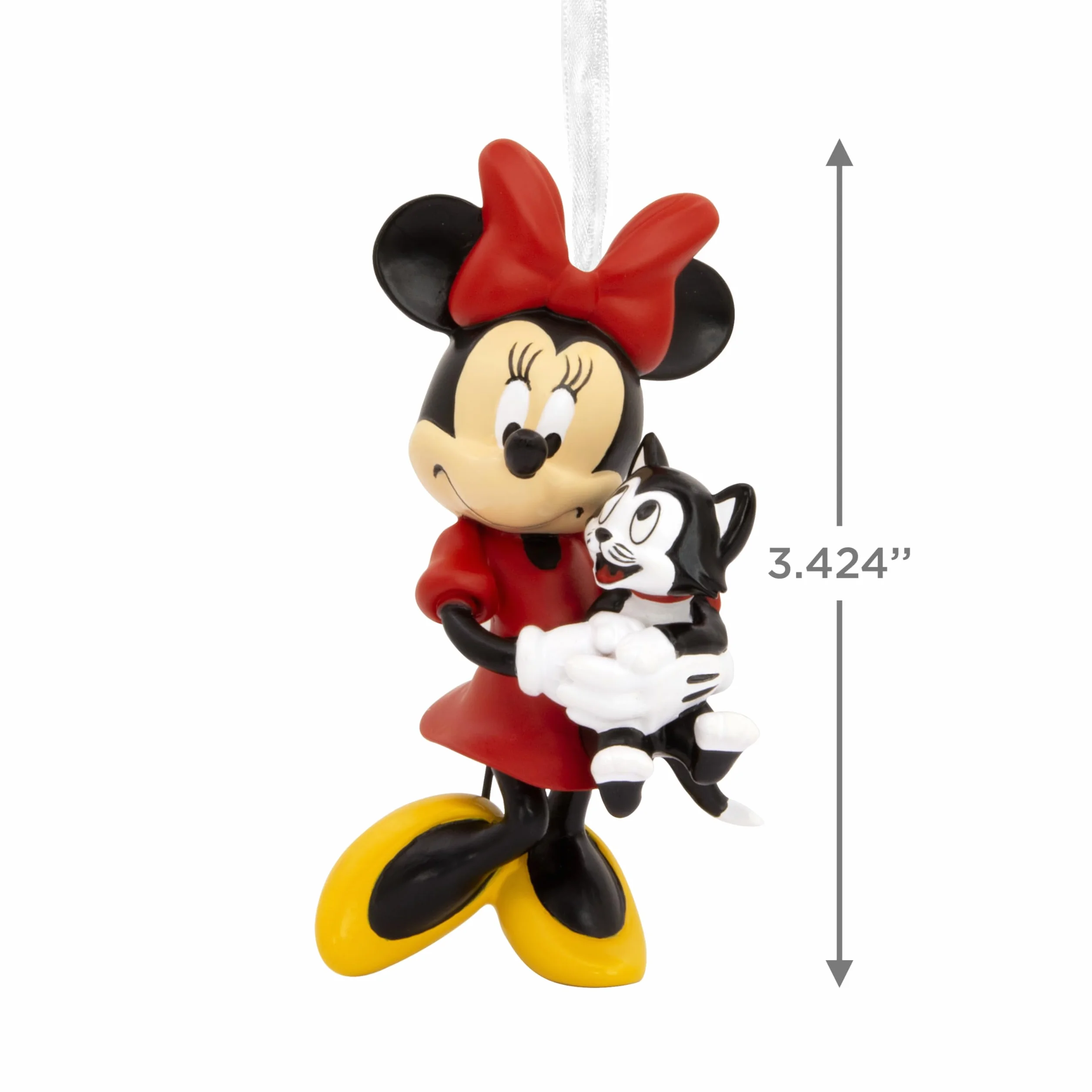 Hallmark Myszka Minnie i ozdoba Figaro, dekoracja drzewa Disneya, wisząca ozdoba, świąteczna ozdoba wisząca, prezenty na Boże Narodzenie