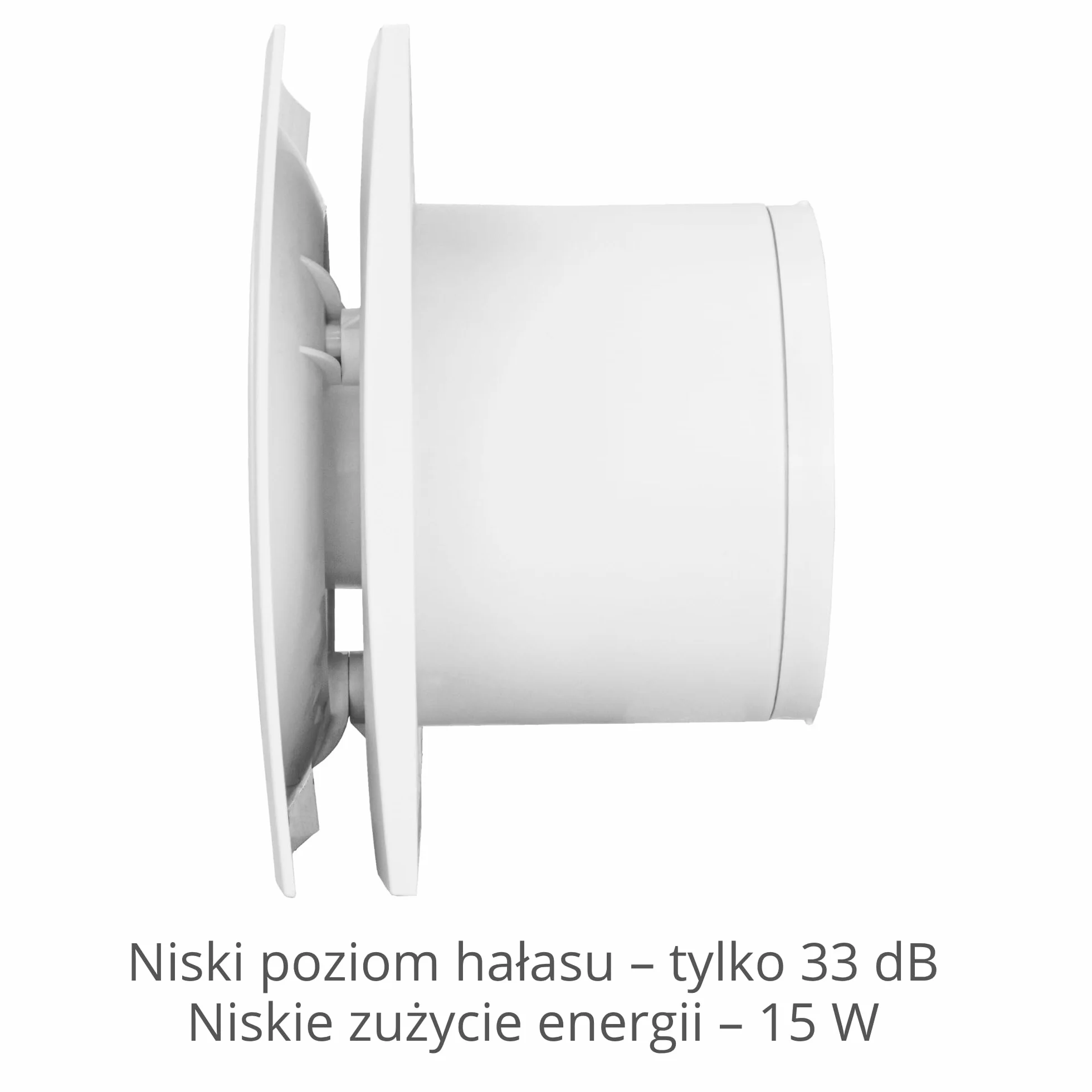 Turbionaire RING 120 SW – Wentylator Łazienkowy, Biały, Zawór Zwrotny, Ø120 mm, Cichy, Ochrona IPX4, Podwójne Zasysanie Powietrza – Frontalne i Okołoramowe