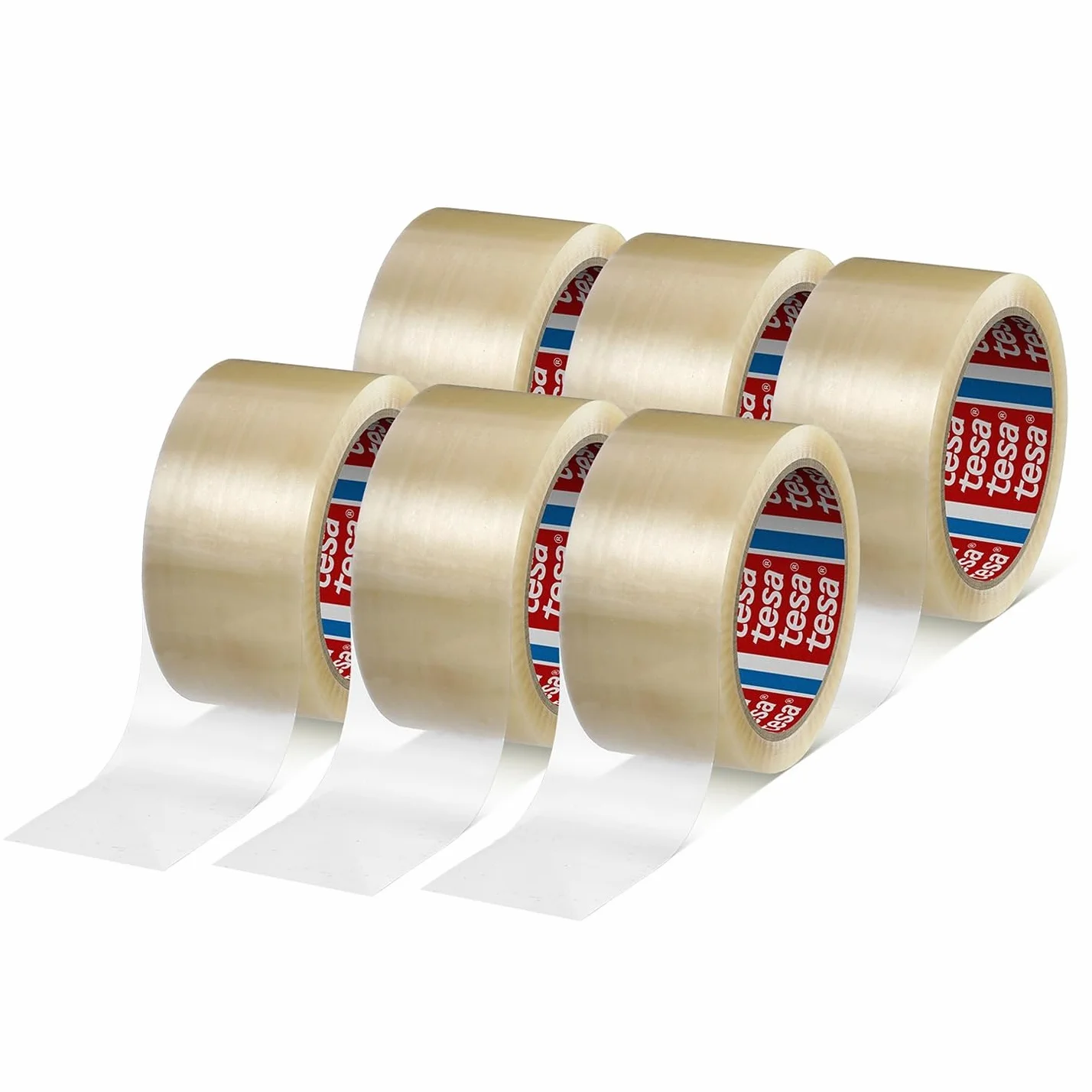 Tesa 4280 Taśma do Pakowania, Przezroczysty, 6x 66 m x 50 mm