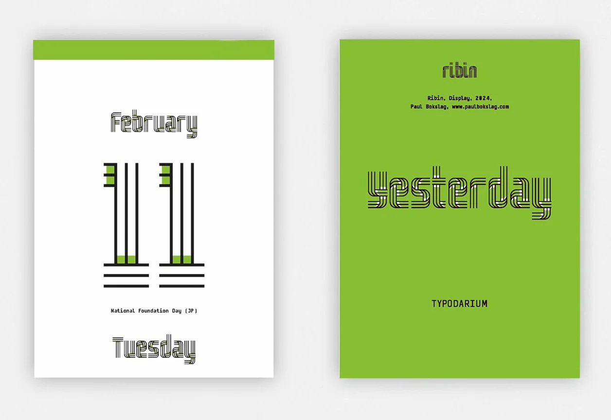 Typodarium 2025 /anglais/allemand: A 365 Day Type Calendar