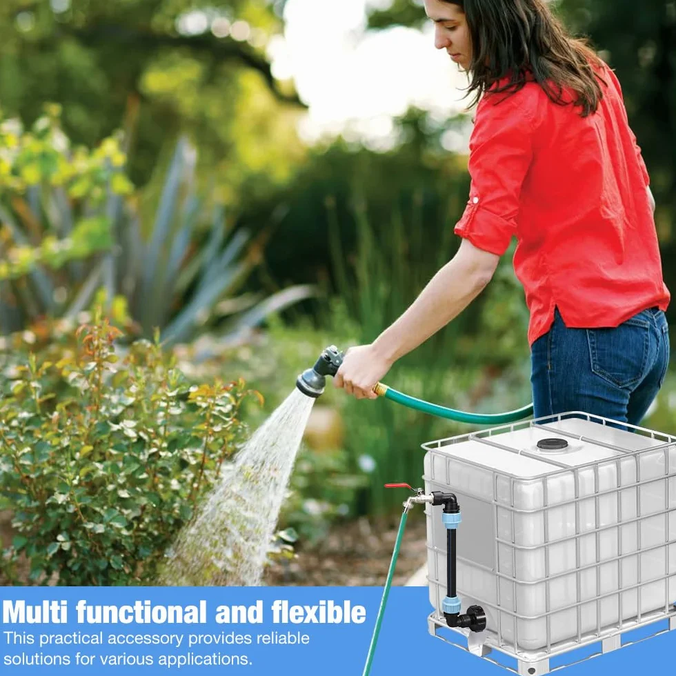 IBC kran łabędzia szyja 3/4", kran spustowy zbiornika IBC, pojemnik IBC S60x6 3/4 cala kran wodny do napełniania konewki, beczka na wodę, zbiornik na deszczówkę 1000 l, pojemnik IBC