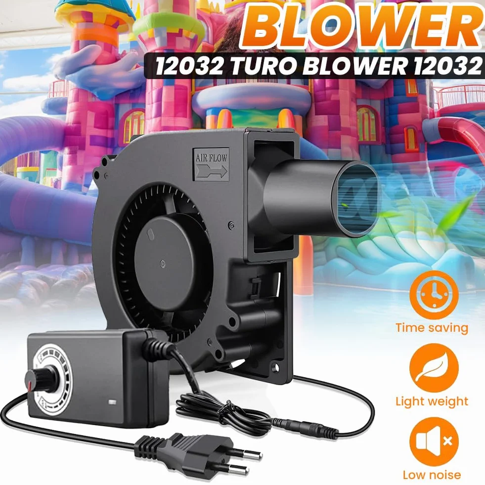 Wentylator promieniowy 12 V, AC 220 V, turbiny EC 240 V Turbo z kontrolerem do urządzeń gospodarstwa domowego, wentylator turbinowy (120 x 32 mm (z wężem)