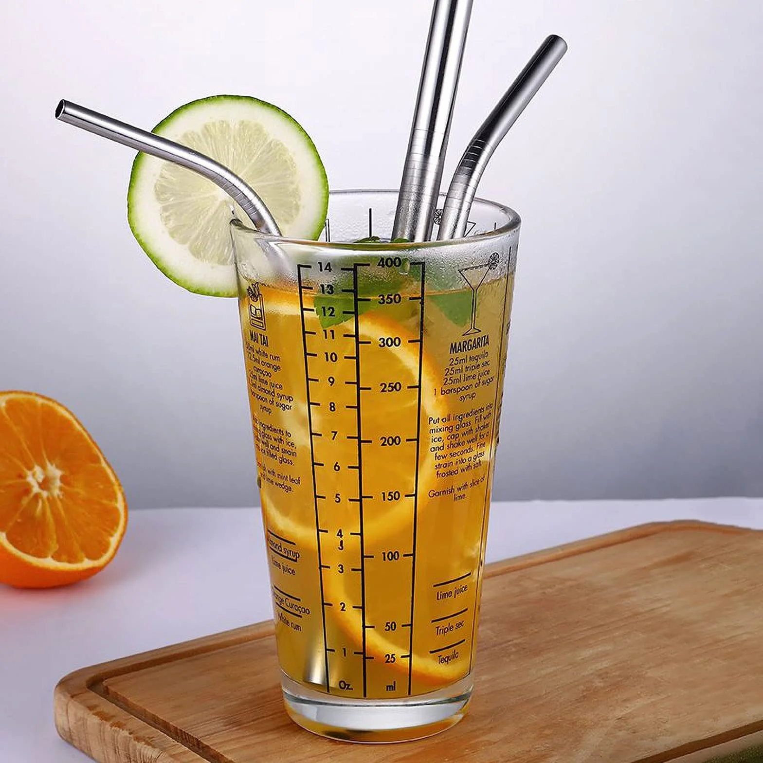 Shaker do koktajli ze stali nierdzewnej, 750 ml/600 ml, profesjonalny zestaw, 20-częściowy zestaw shakerów do koktajli, zestaw barmański z akcesoriami, zestaw prezentowy, narzędzie barowe, z