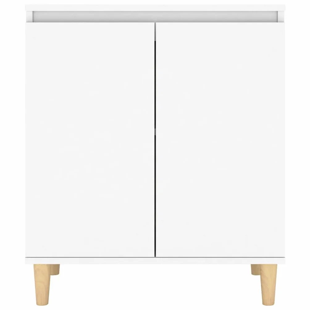 vidaXL Szafka z drewnianymi nóżkami, biała 60x35x70 cm