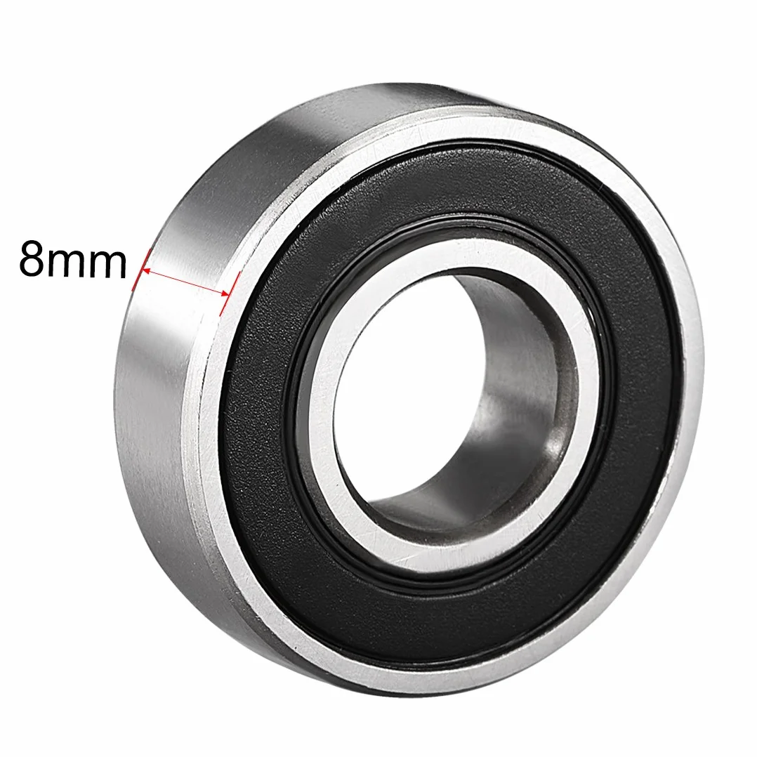 sourcing map 2 szt. łożysko kulkowe zwykłe 6001RS podwójnie uszczelnione 12 mm x 28 mm x 8 mm stal węglowa DE de