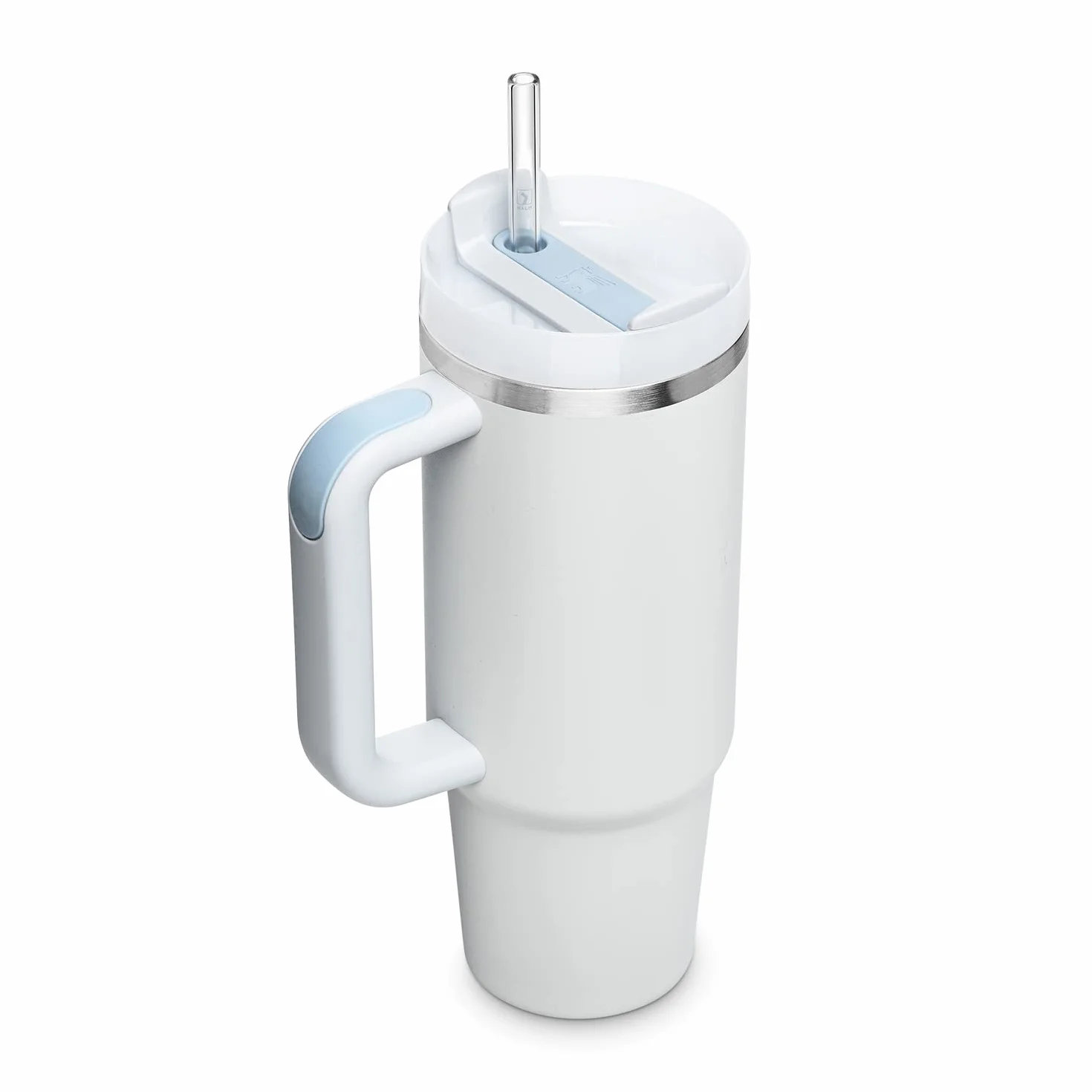 HALM szklane słomki 6x 30 cm długie do Stanley Cup Quencher Tumbler i butelek do 0,5 litra + szczotka do czyszczenia, nadające się do zmywarki - wielokrotnego użytku rurki