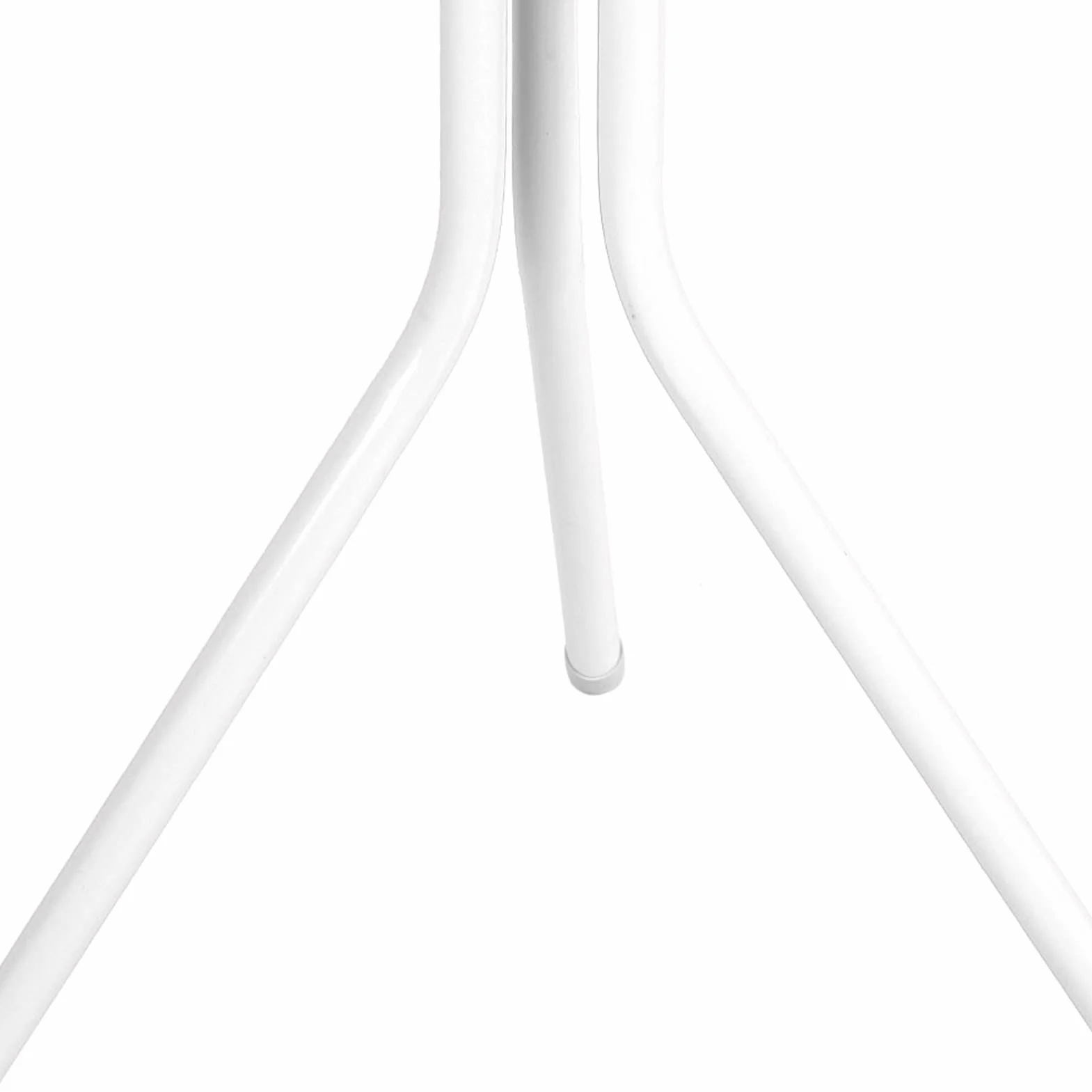 Stalowy Wieszak na Kapelusze Trójkątny Wspornik, 10 Haczyków Stojący Wieszak na Ubrania Organizator do Domowej Sypialni z plastikową osłoną Śruby Montażowe (White)