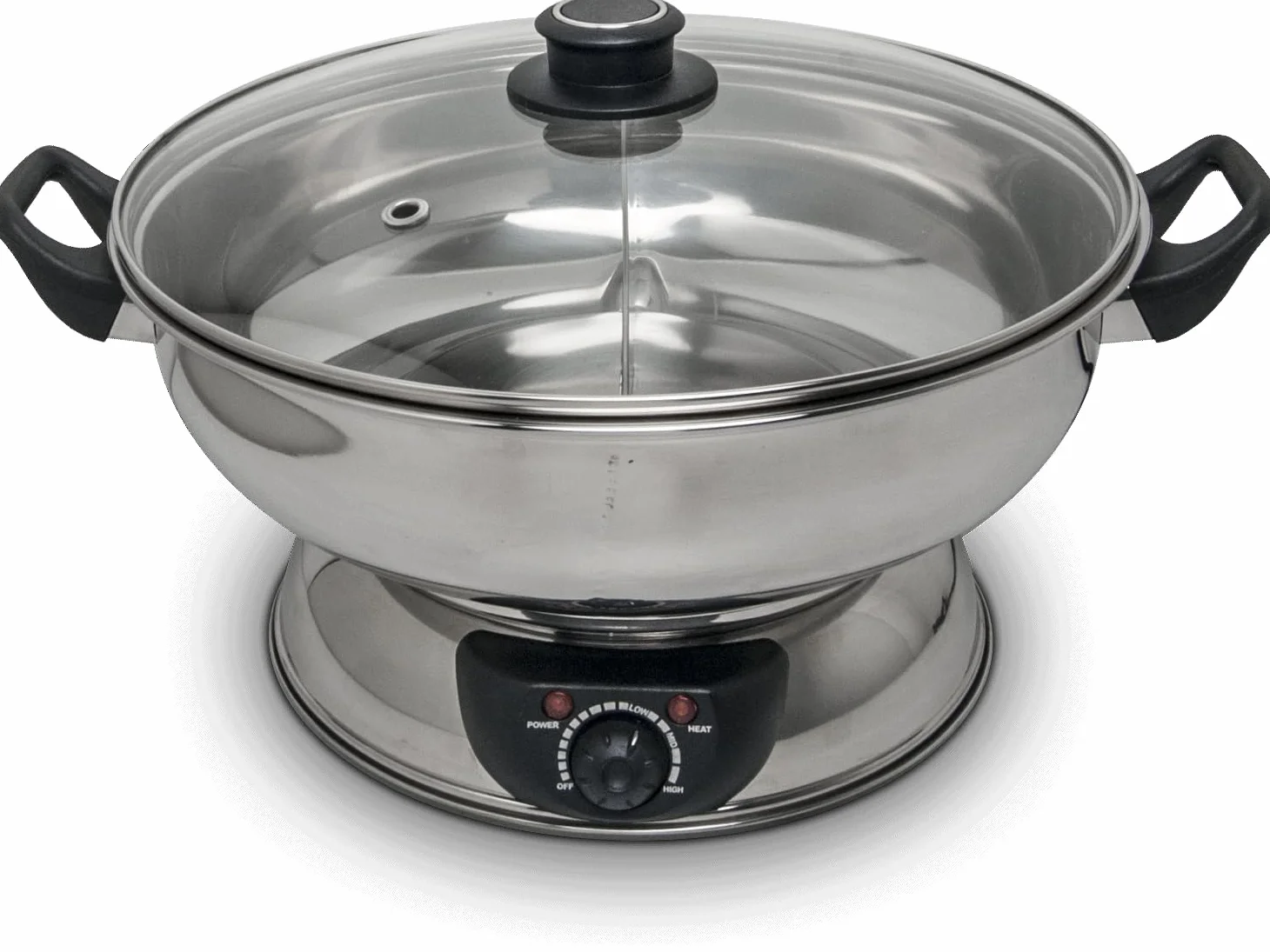 Remo – elektryczna patelnia do fondue – 2 przegródki – 4,5 litra – Ø 30 cm – elektryczny garnek – 2 oddzielne kieszenie