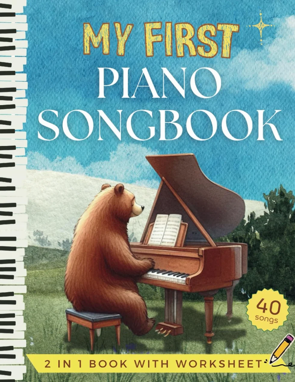 My First Piano Songbook - Easy Sheet Music for Kids and Beginners: Letter Name in Big Notehead, Fingering, Hand Position Chart, Music Theory ... Songs and Nursery Rhymes Anyone Can Play