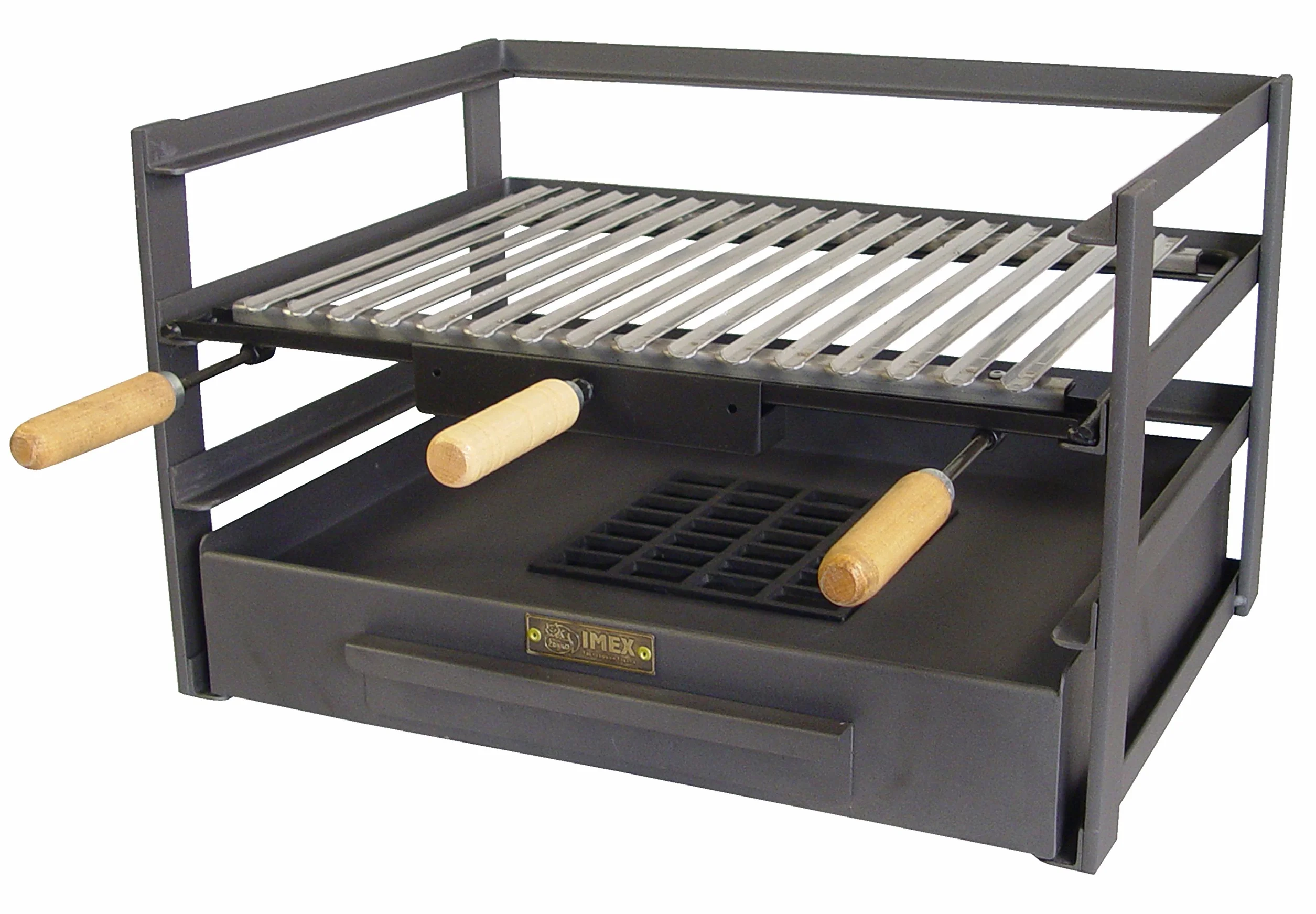 Imex El Zorro 71481.0 szuflada do grillowania z grillem, czarna, 57 x 41 x 35 cm