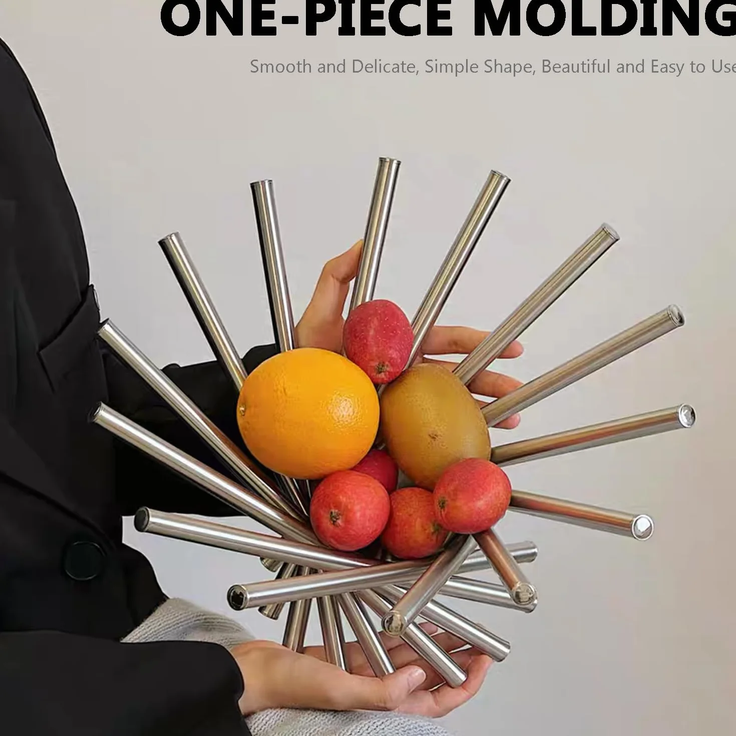 Miska na owoce ze stali nierdzewnej składana stojak na owoce blat kuchenny organizer