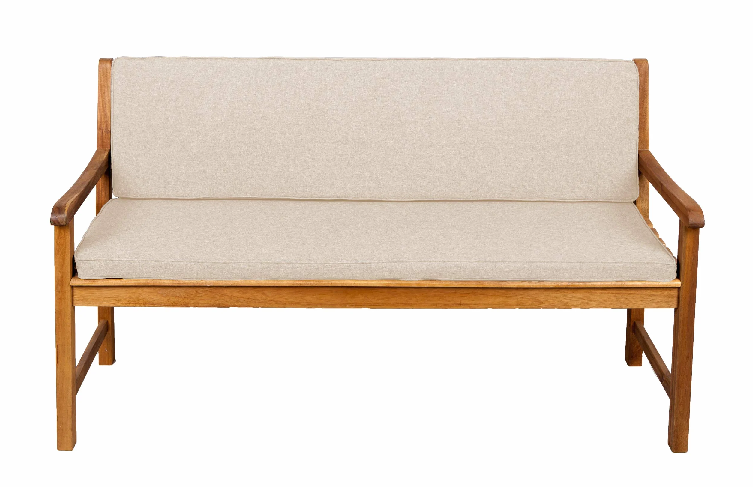 Gutekissen® Poduszka do siedzenia na ławkę, huśtawkę ogrodową, poduszki balkonowe, siedzisko i oparcie, gładkie. FK5 (100x50x50, Kremowy)