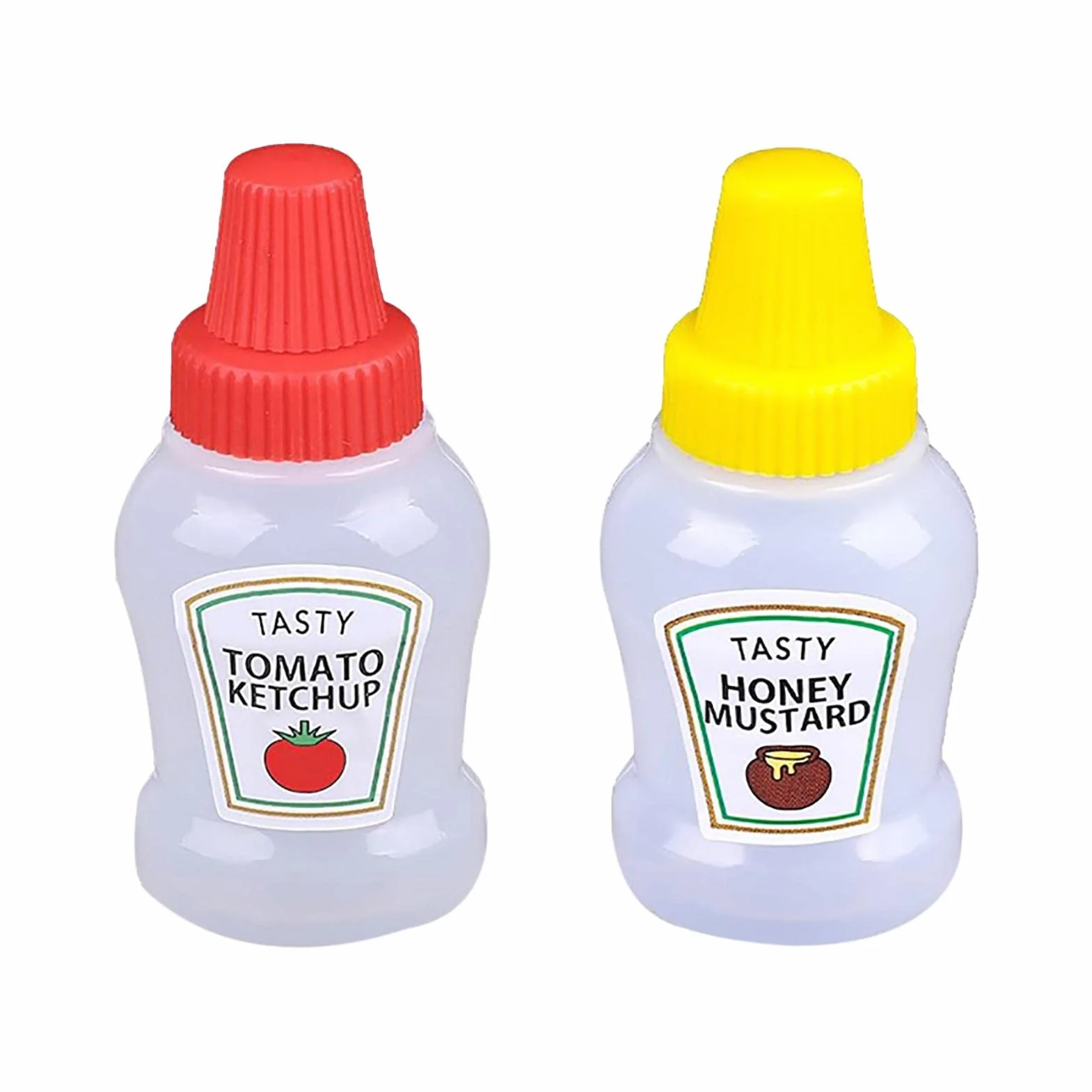 Butelki zaciskowe ketchup 25 ml 2 sztuki przenośny pojemnik na sos