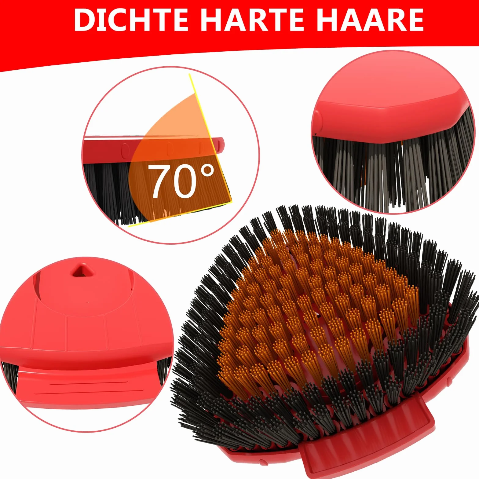 Spin mop do szorowania, zapasowa głowica, kompatybilna z Vileda Turbo mopem i szczotkami podłogowymi, trójkąt, szczotka do czyszczenia łazienki, kuchni, basenu, garażu, na taras