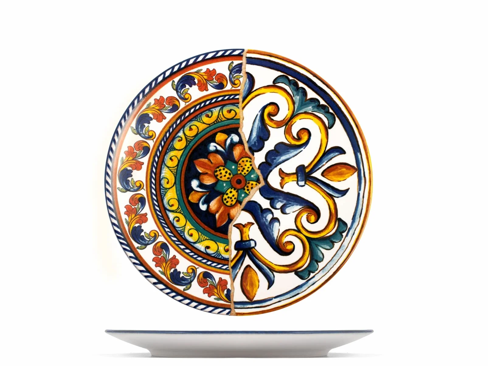 H&H Naczynie Owoce Stoneware Dekorowane 21 cm