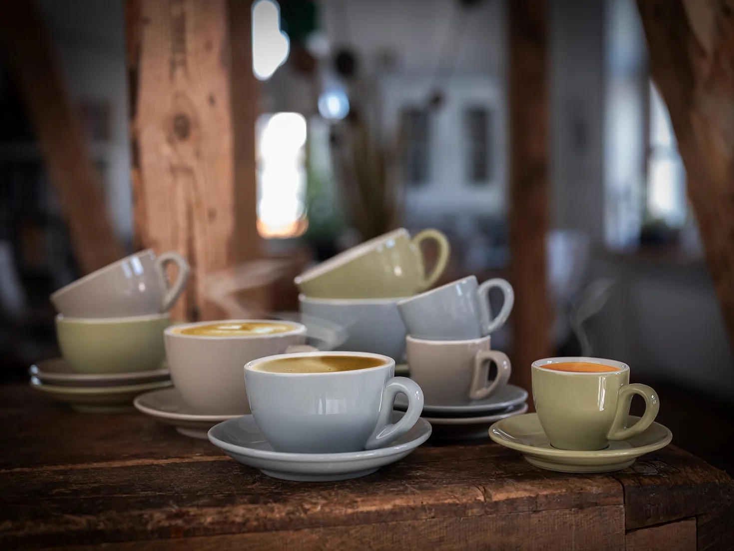 APS 16006 filiżanka do cappuccino w kolorze szarym Ø 10,5 cm, wysokość 6,5 cm, 300 ml