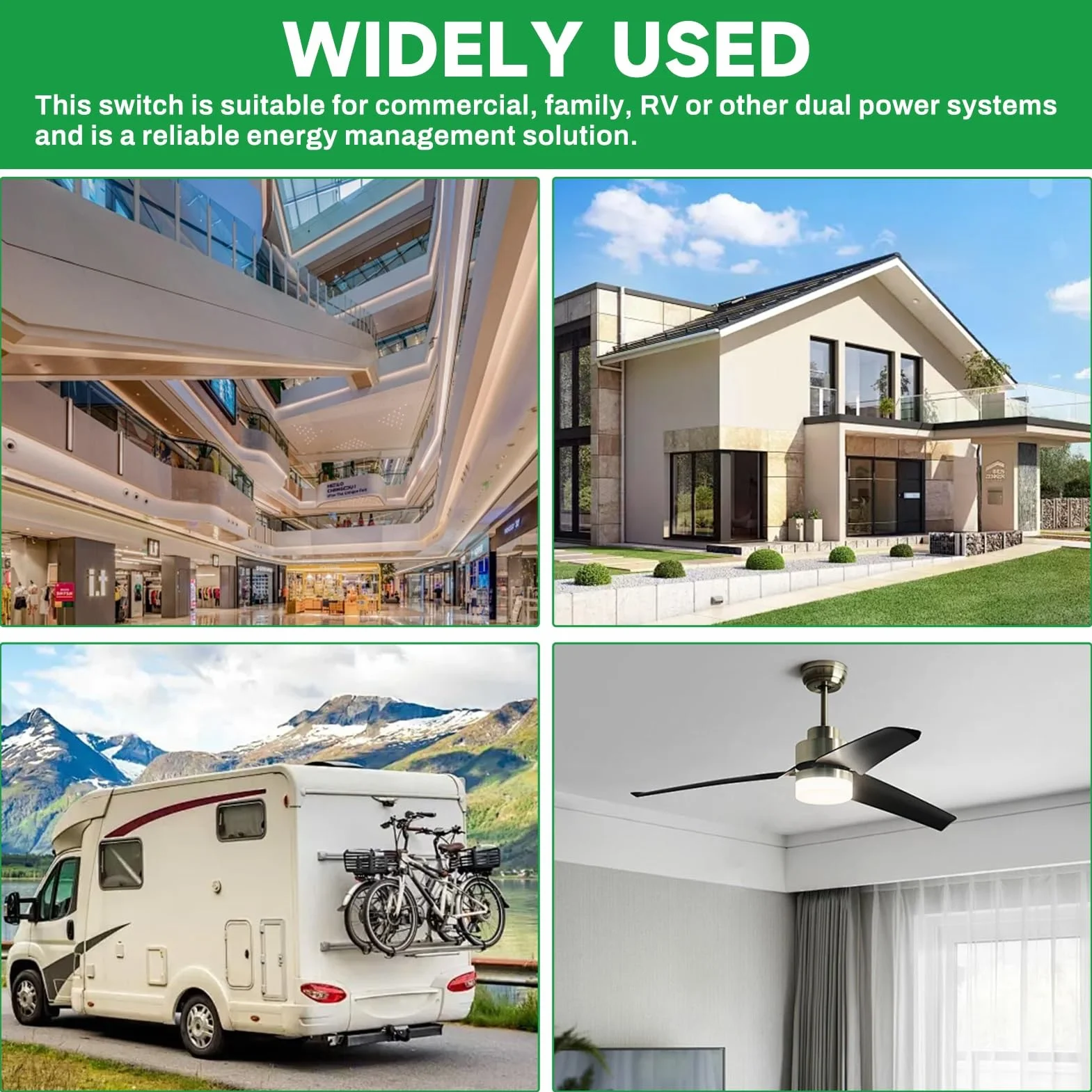 Jadeshay GYHO9-63 przełącznik transferowy Dual Power, wyłącznik obciążenia 63 A, 4-biegunowy, 400 V AC, elektryczny przełącznik wyboru